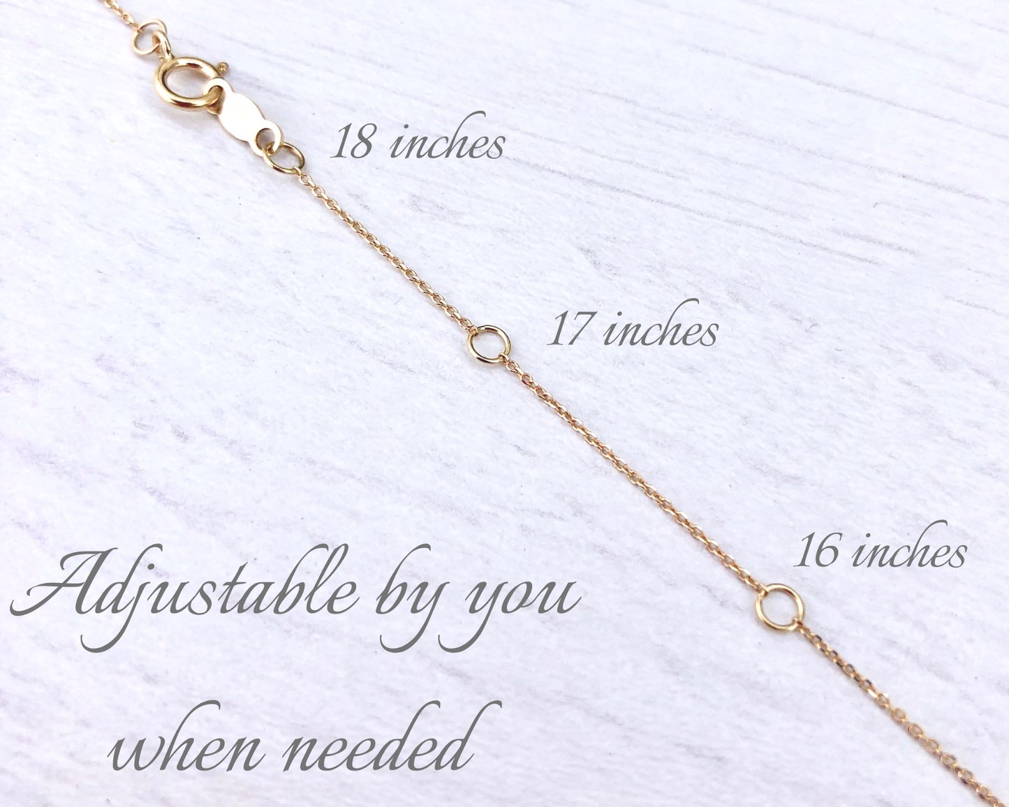 White Topaz Free Form Necklace- Solid 14K Gold