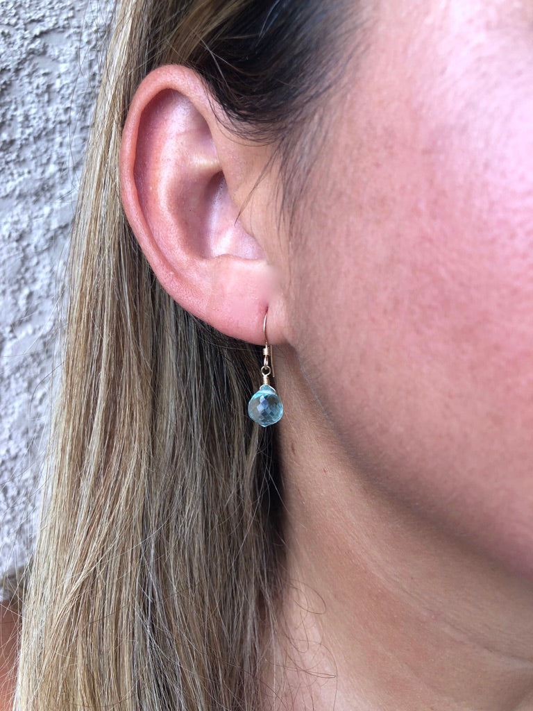 Green Amethyst Onion Teardrop Earrings