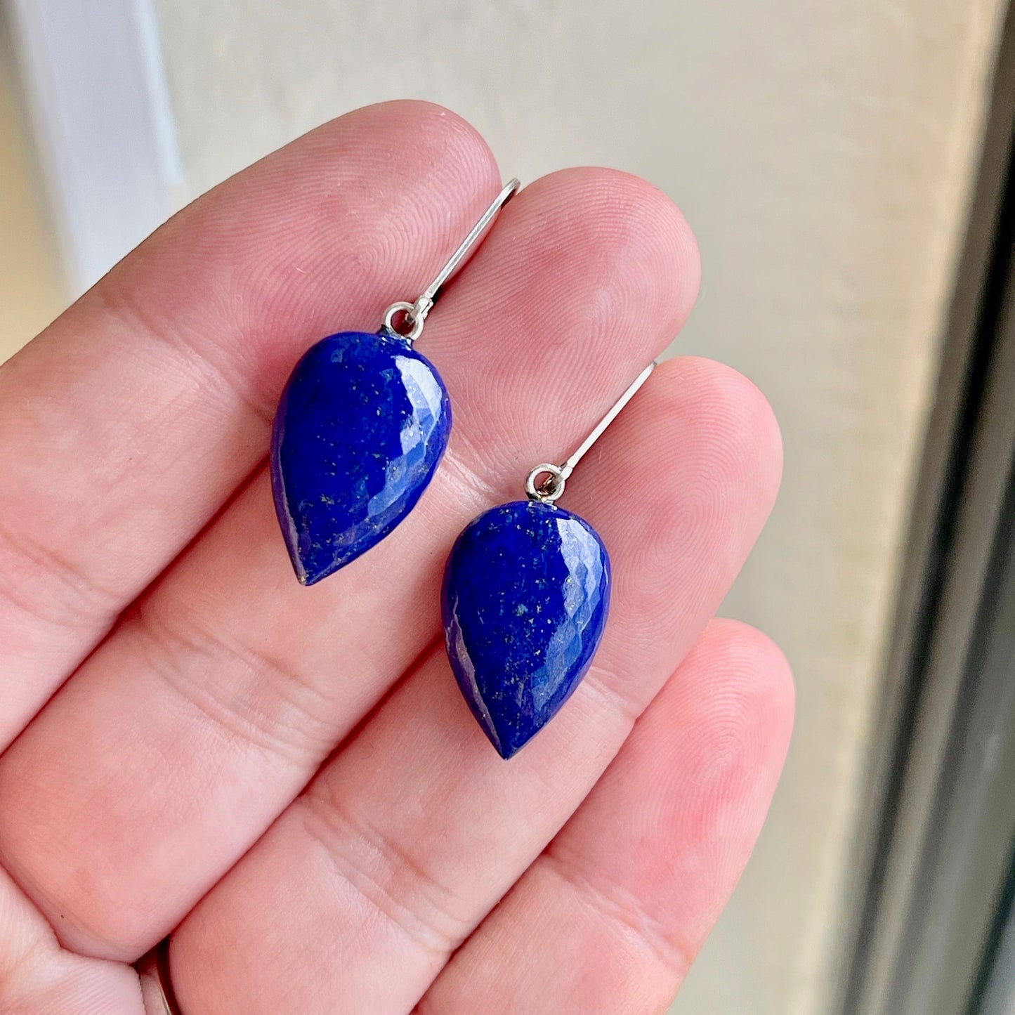 Lapis Lazuli Inverted Drop Earrings