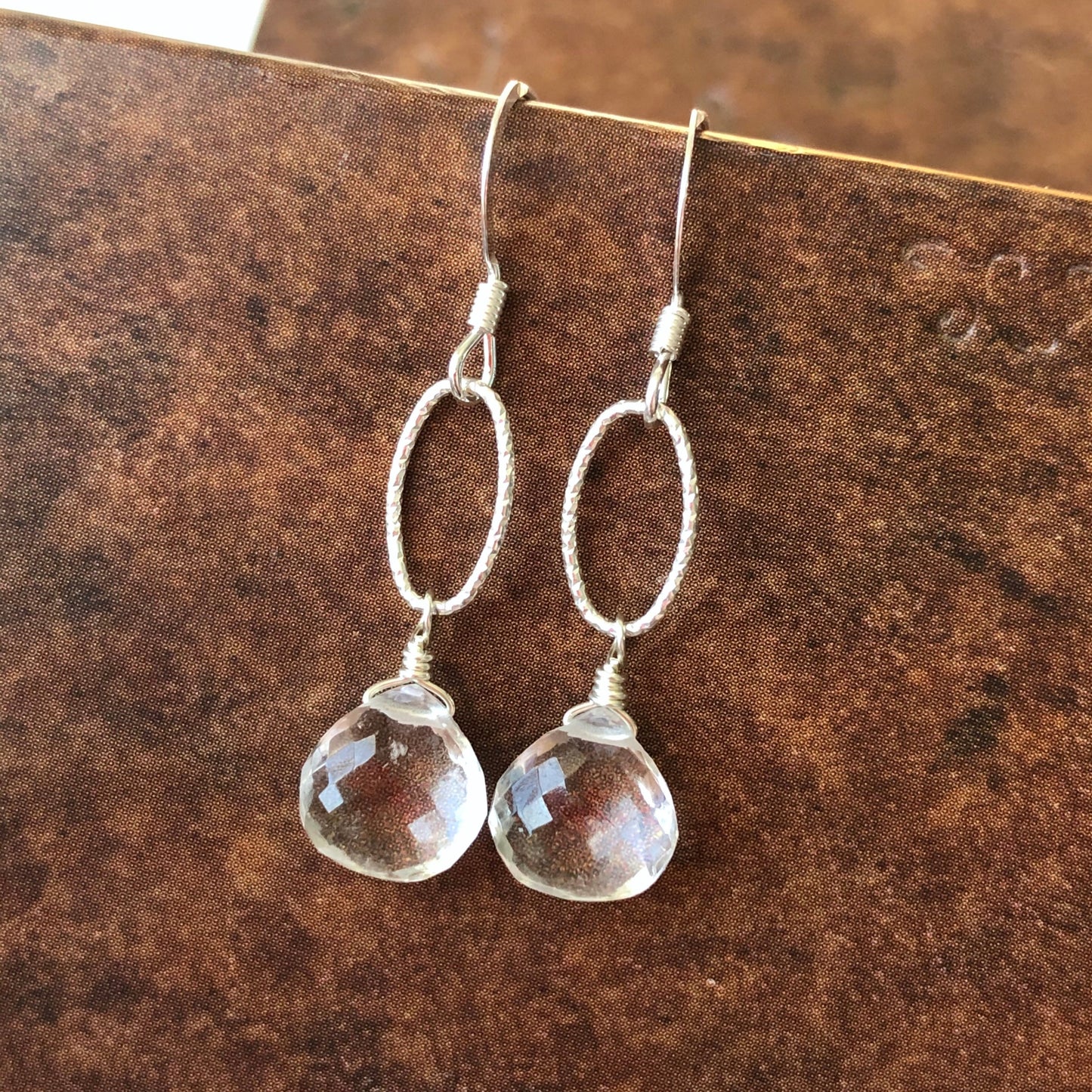 Crystal Clear Earrings in Gold or Silver