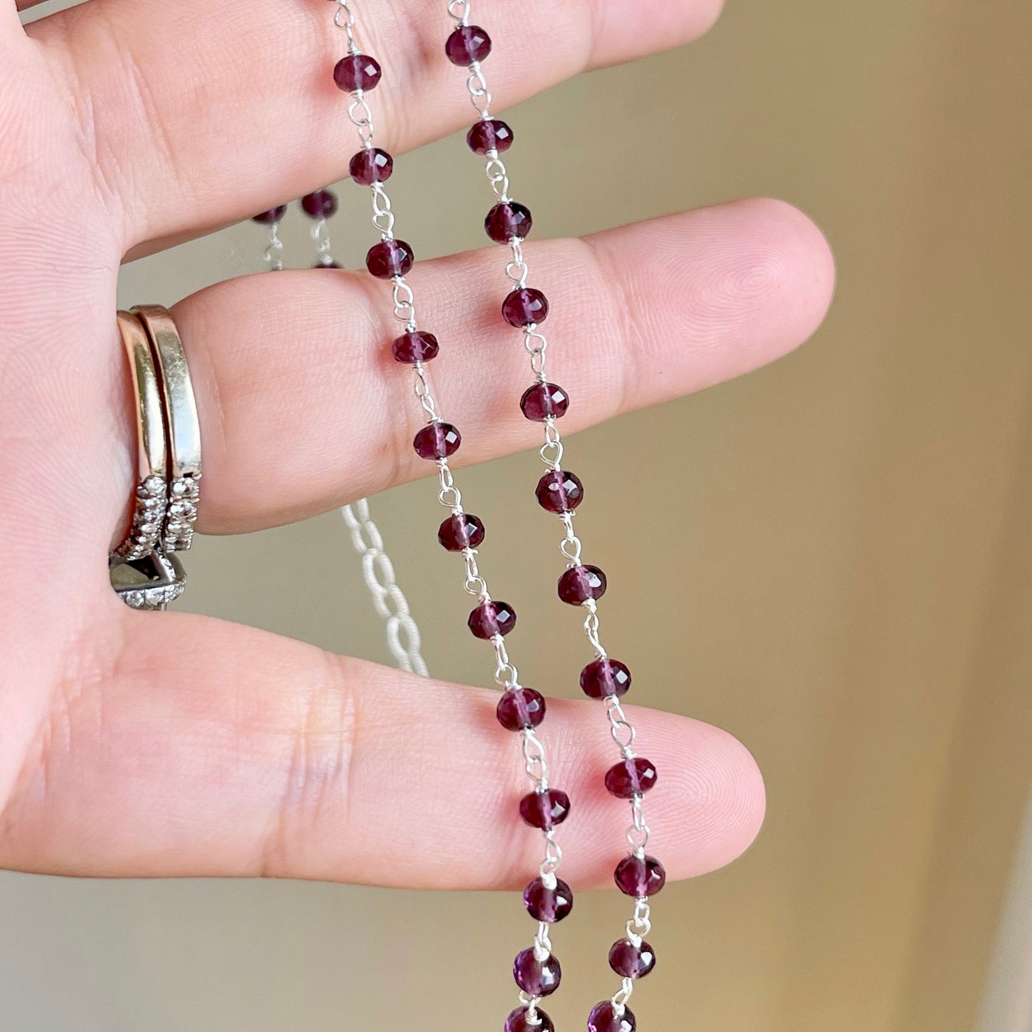 Amethyst Beaded Chocker- February Birthstone