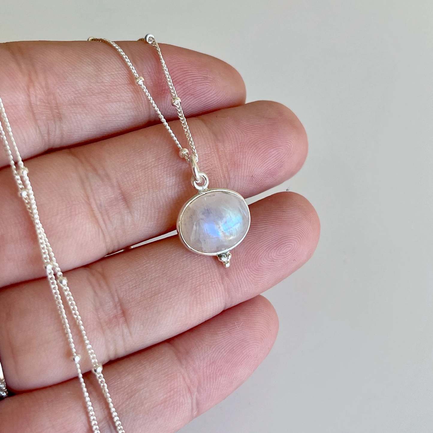 Moonstone Oval Necklace- June Birthstone