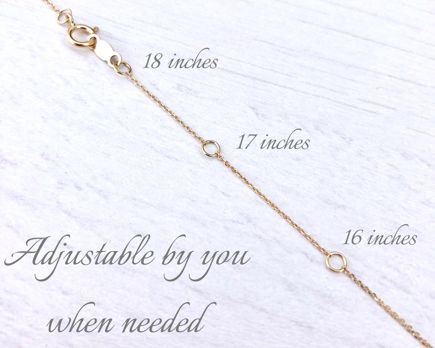 Tiny Diamond Minimalist Necklace- Solid 14k Gold