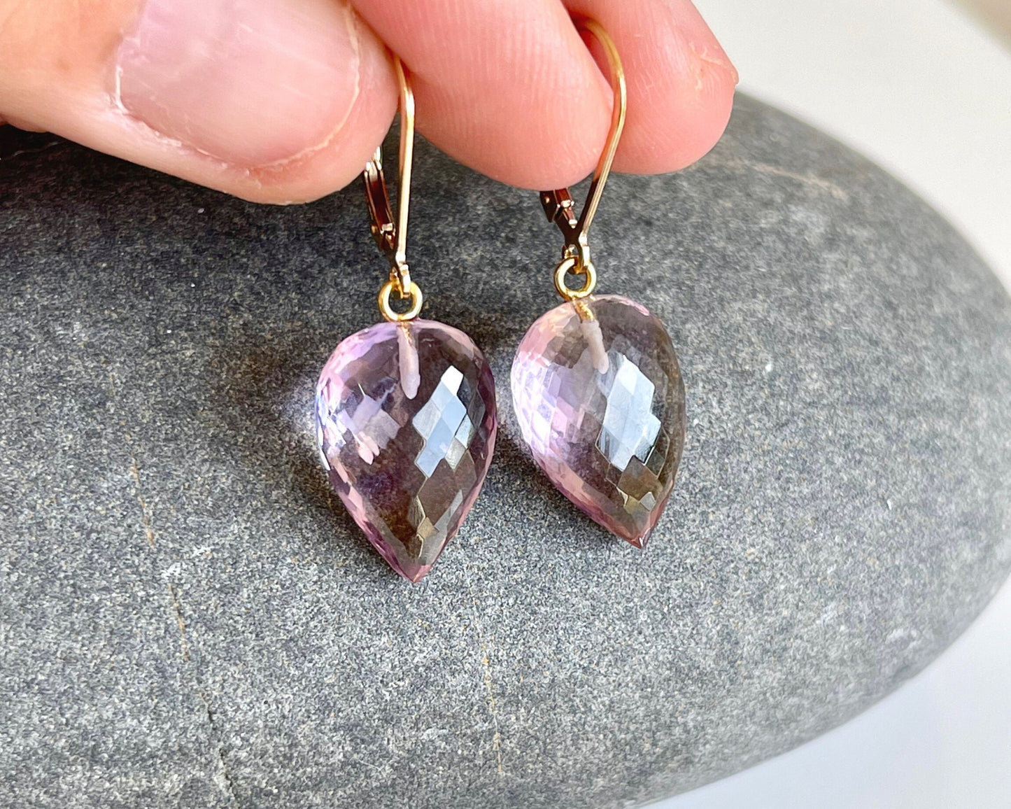 Ametrine Icicle Teardrop Earrings
