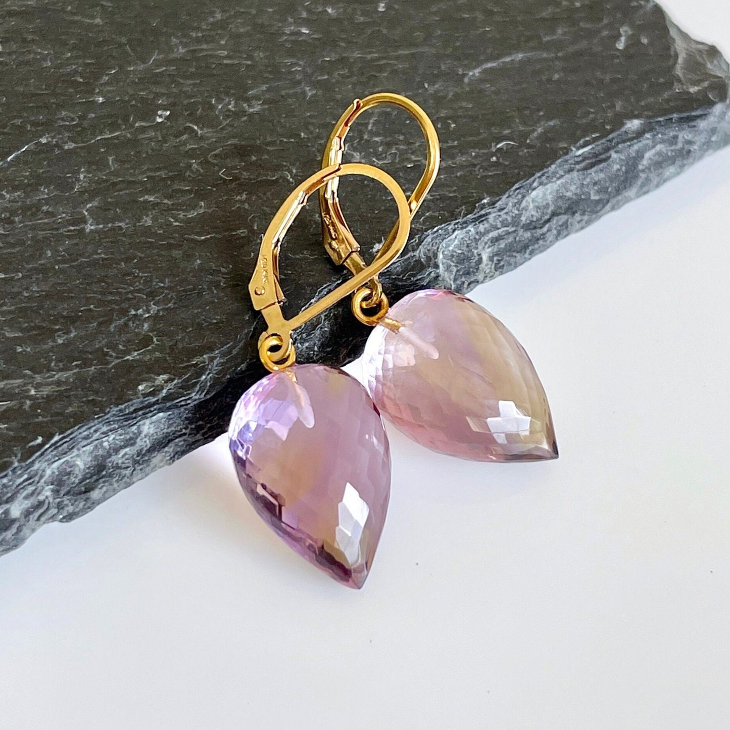 Ametrine Icicle Teardrop Earrings