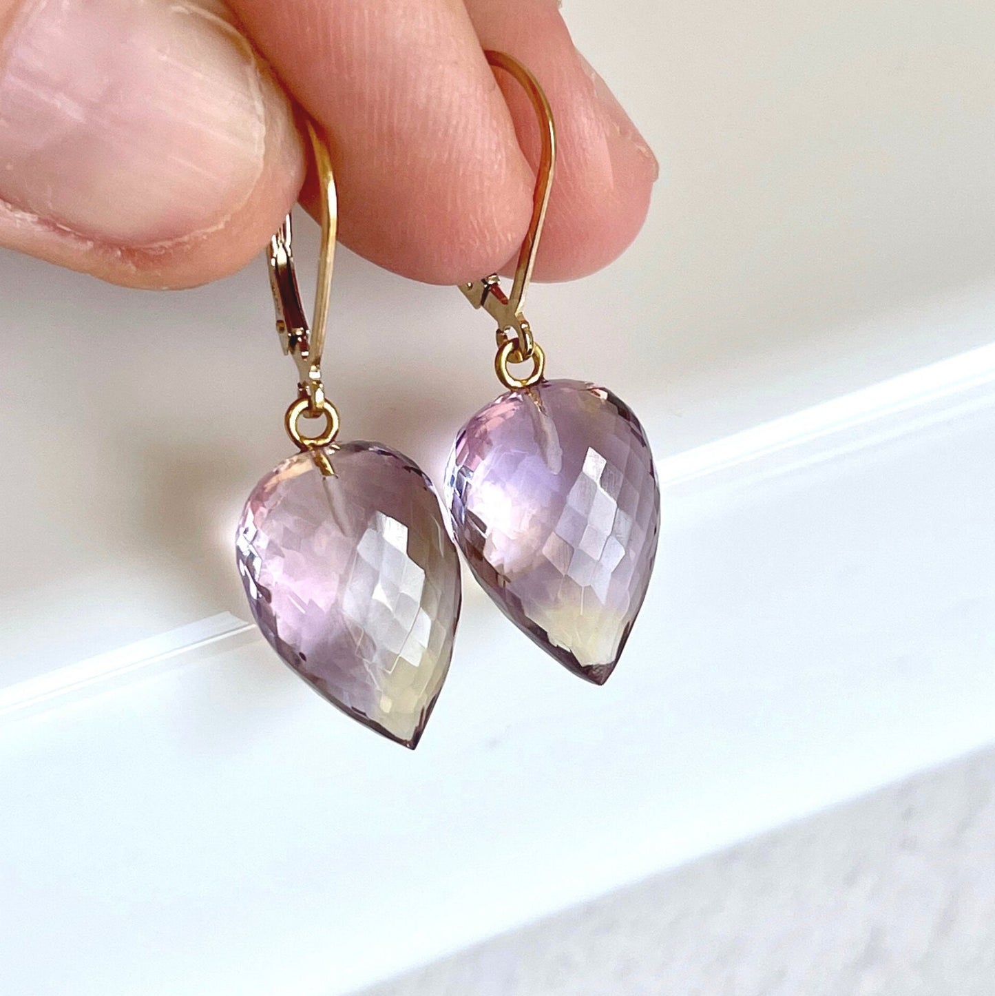 Ametrine Icicle Teardrop Earrings