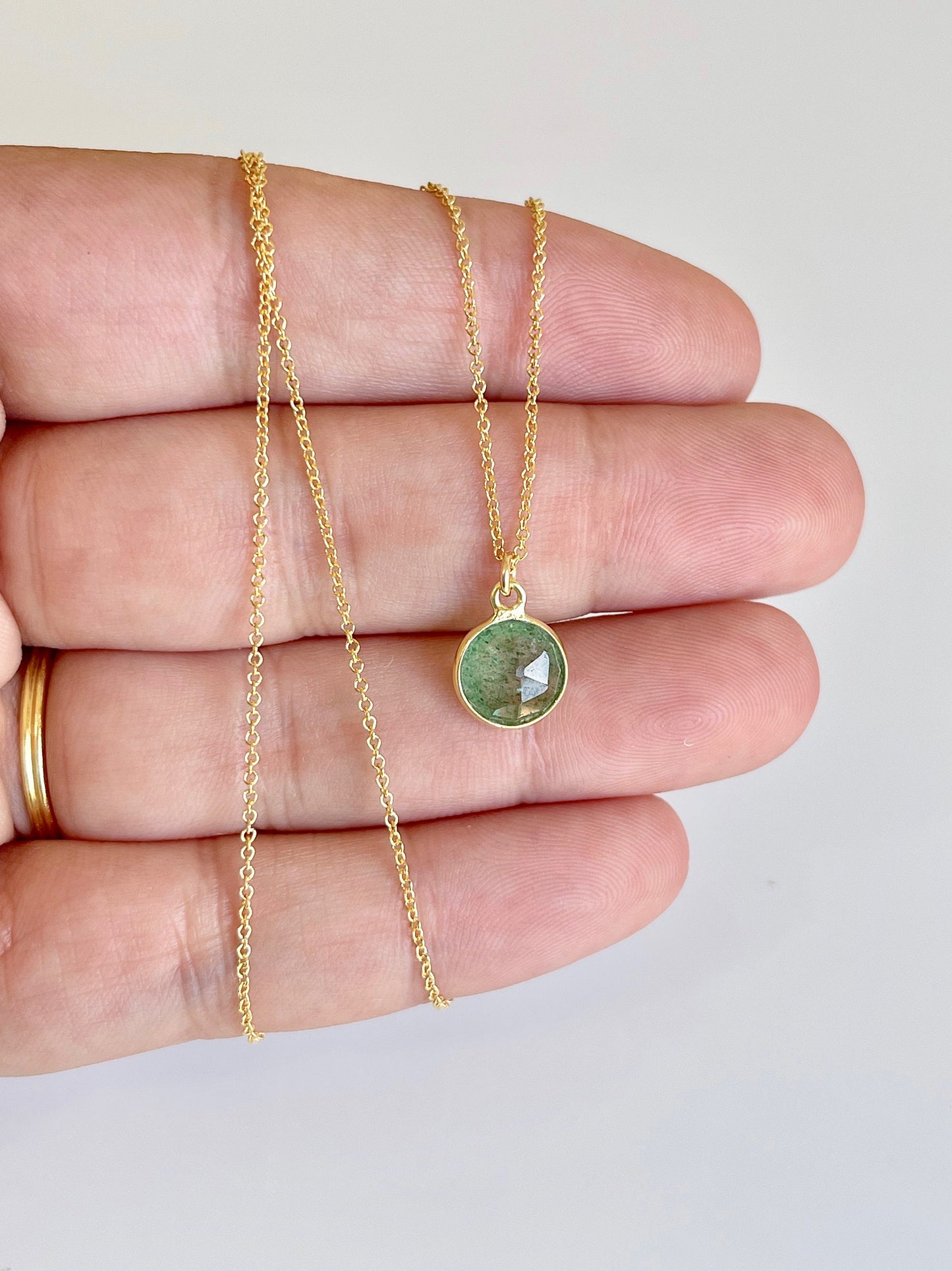 Strawberry Quartz Round Necklace