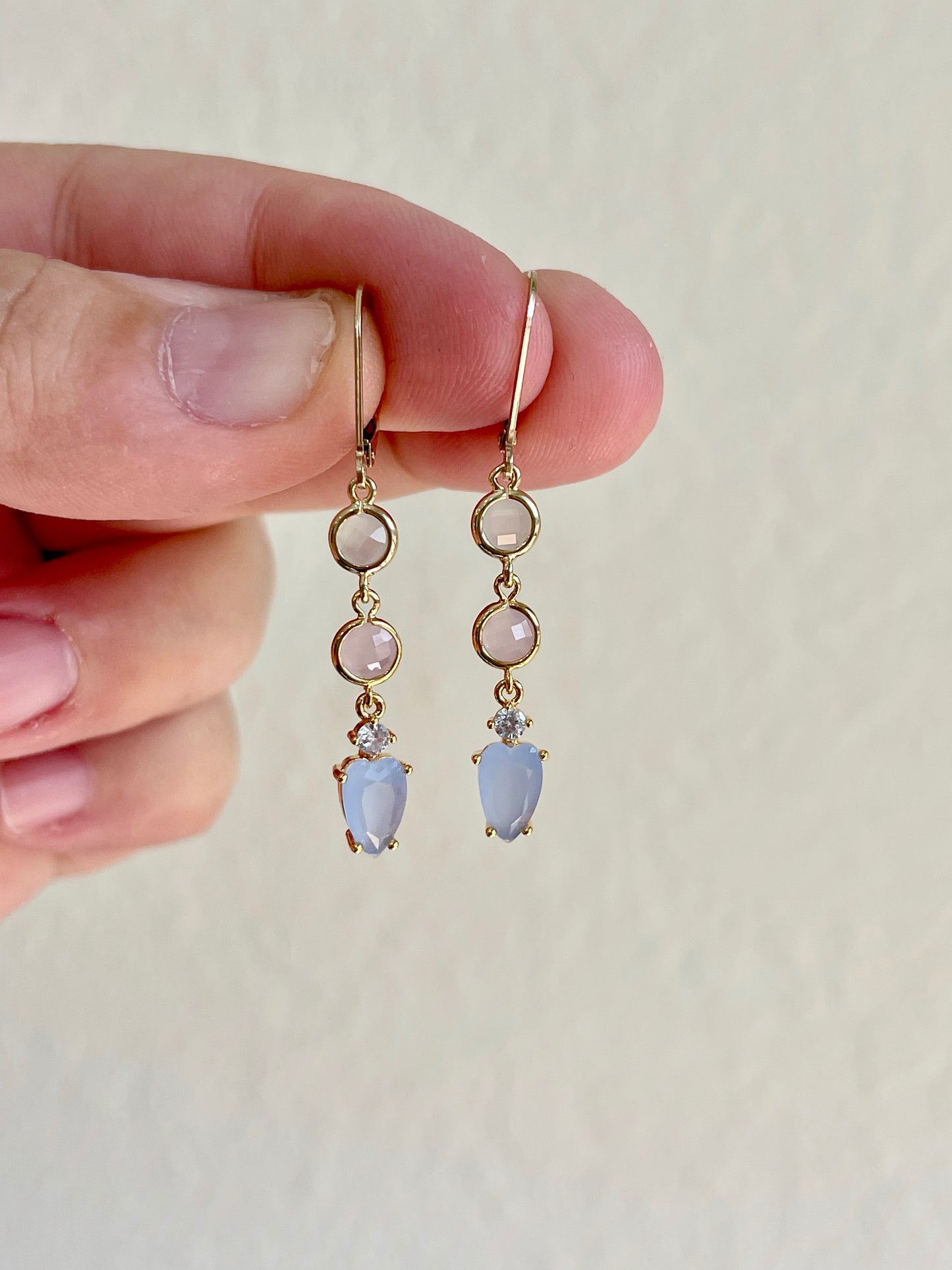 Chalcedony Rose Quartz and Moonstone