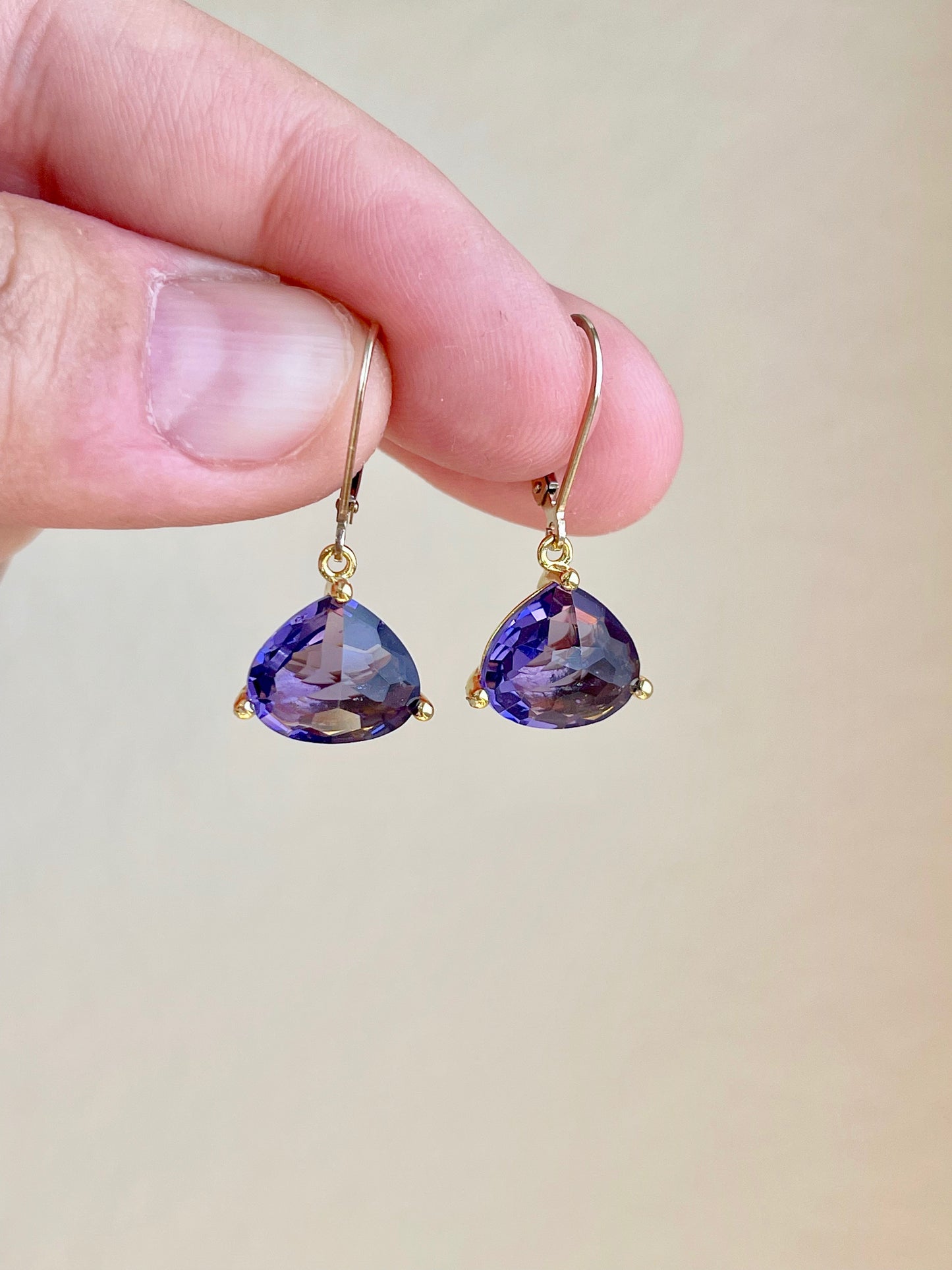 Amethyst Earrings Teardrop