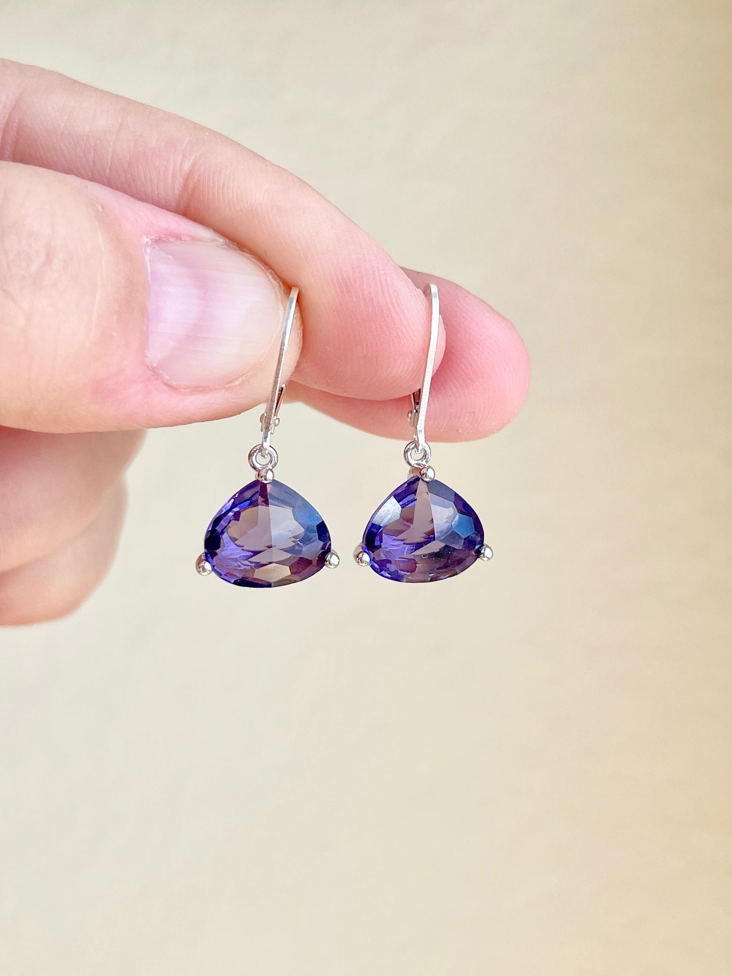 Amethyst Earrings Teardrop