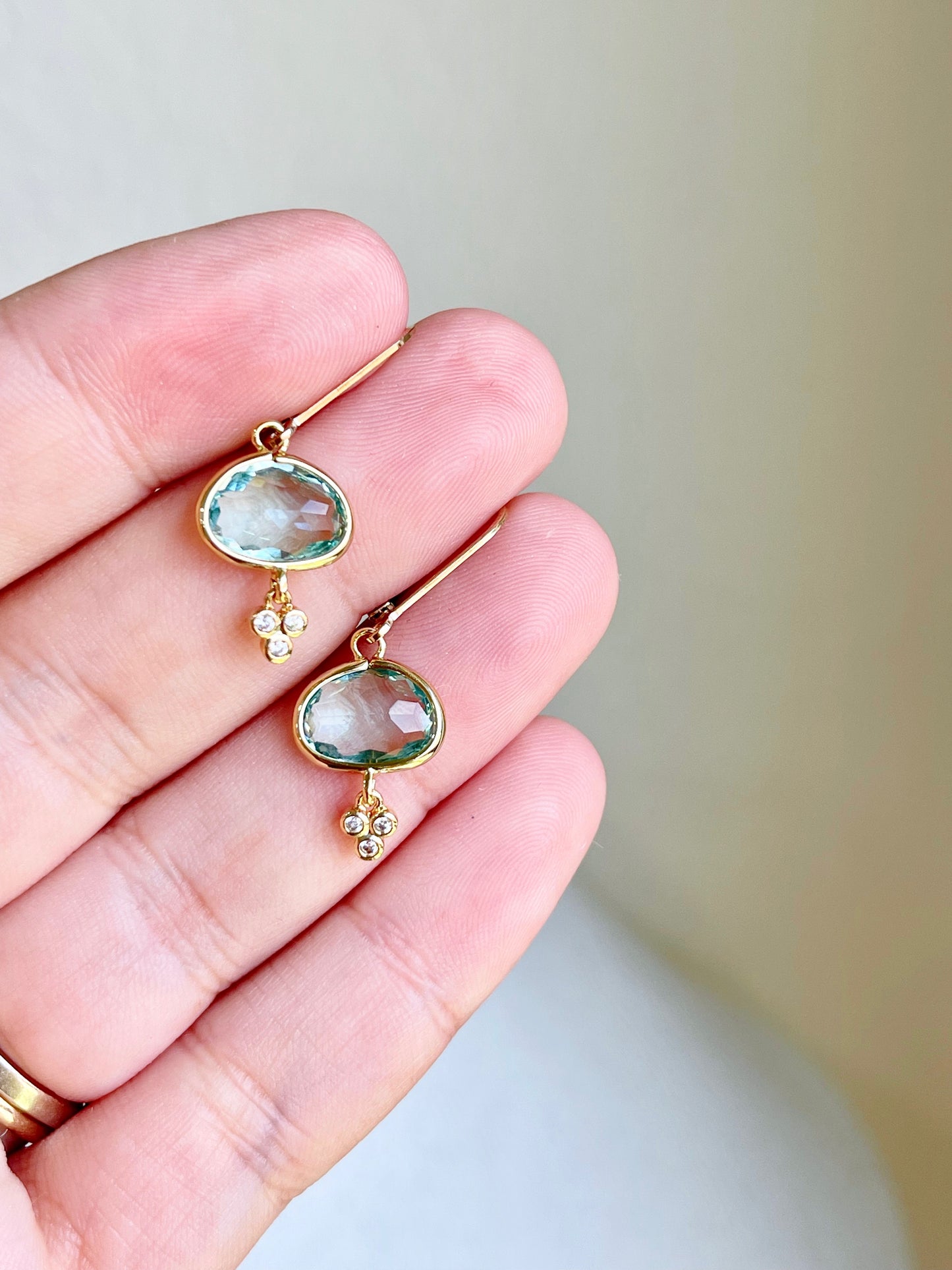 Green Amethyst Earrings