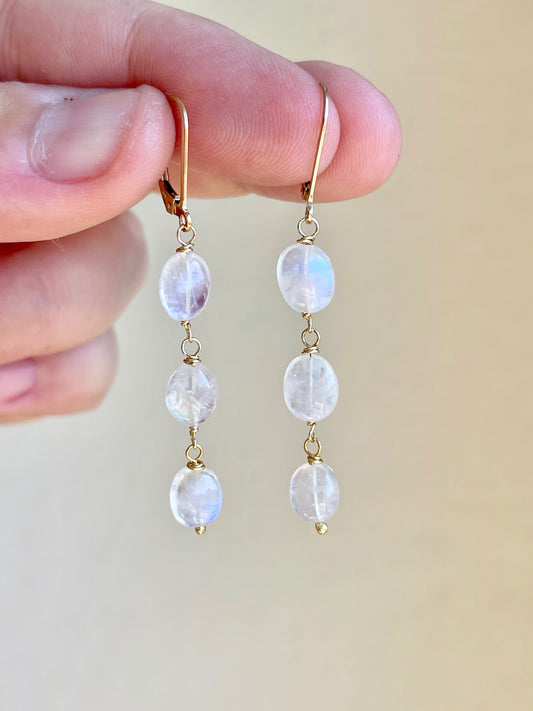 Rainbow Moonstone Earring