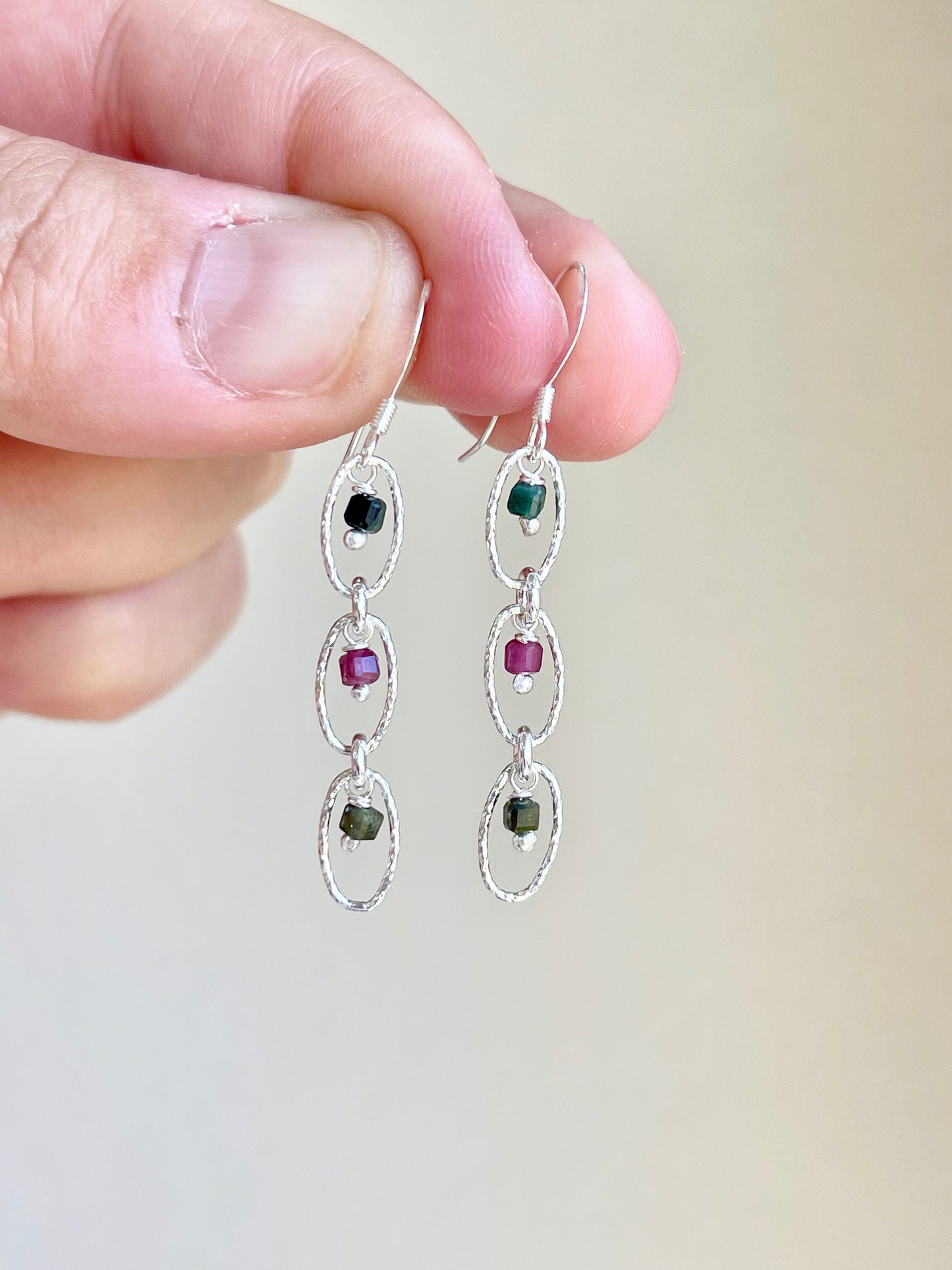 Watermelon Tourmaline Earrings