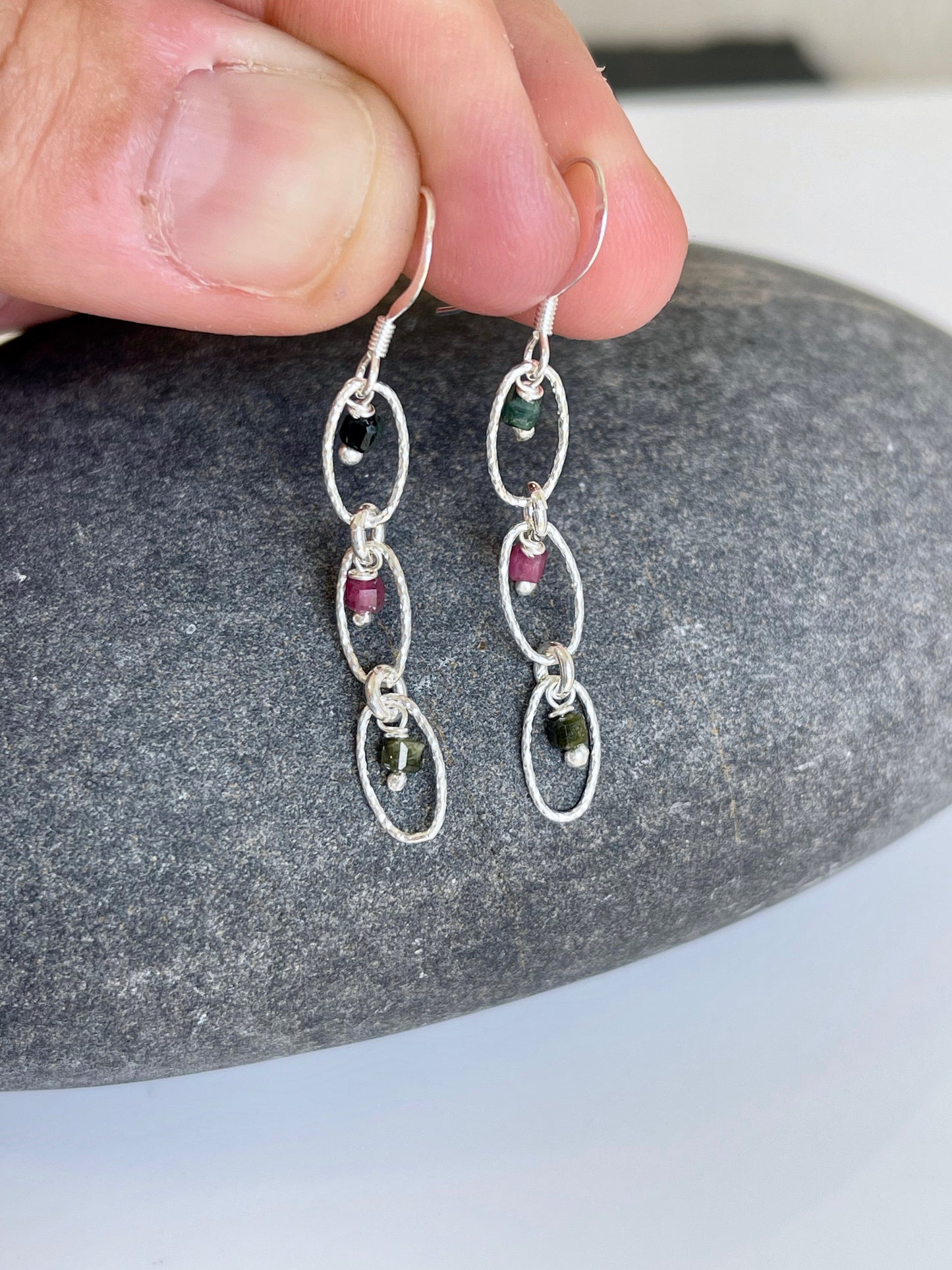 Watermelon Tourmaline Earrings