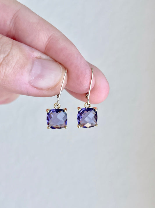 Small Amethyst Earrings