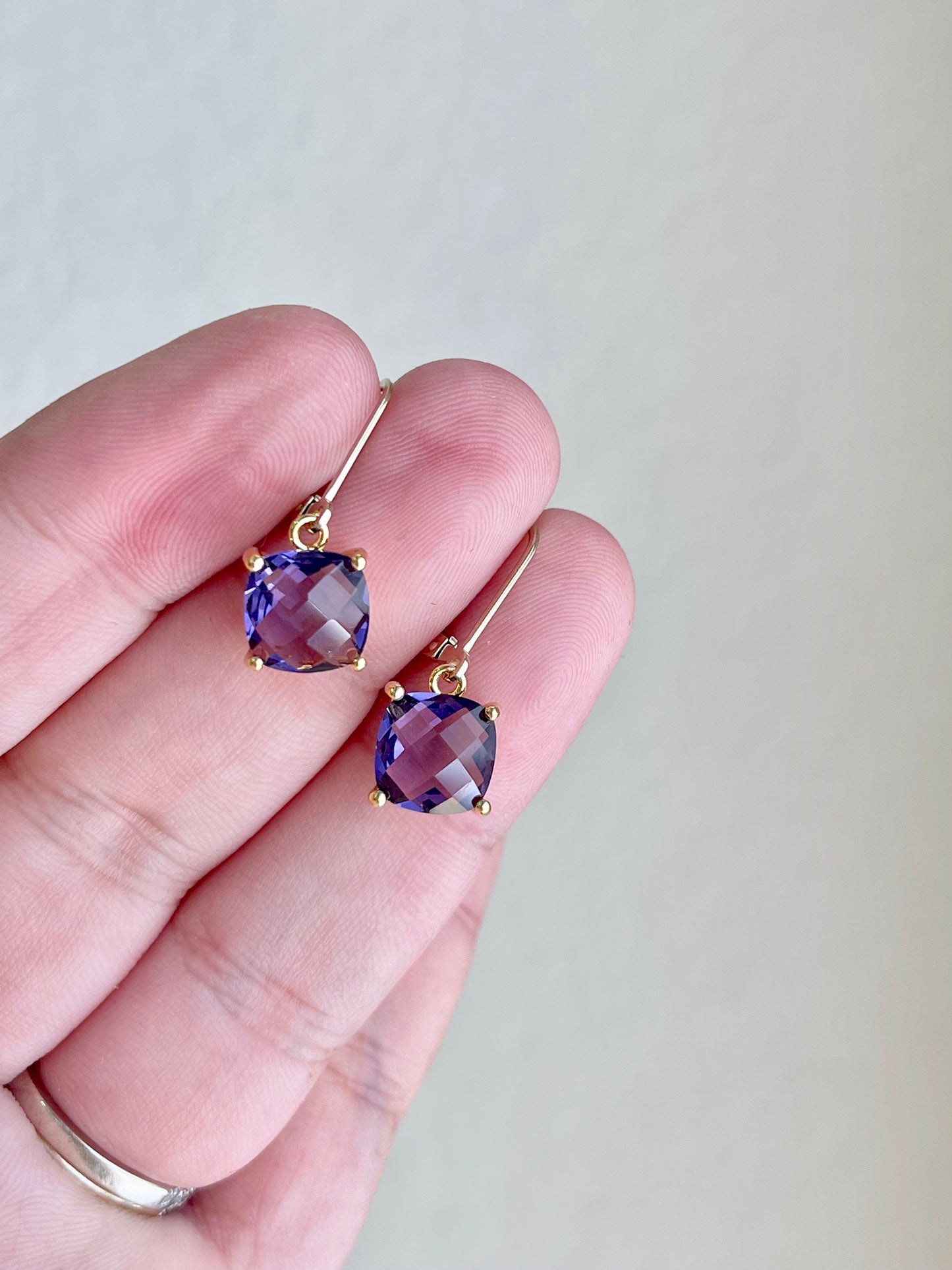 Small Amethyst Earrings