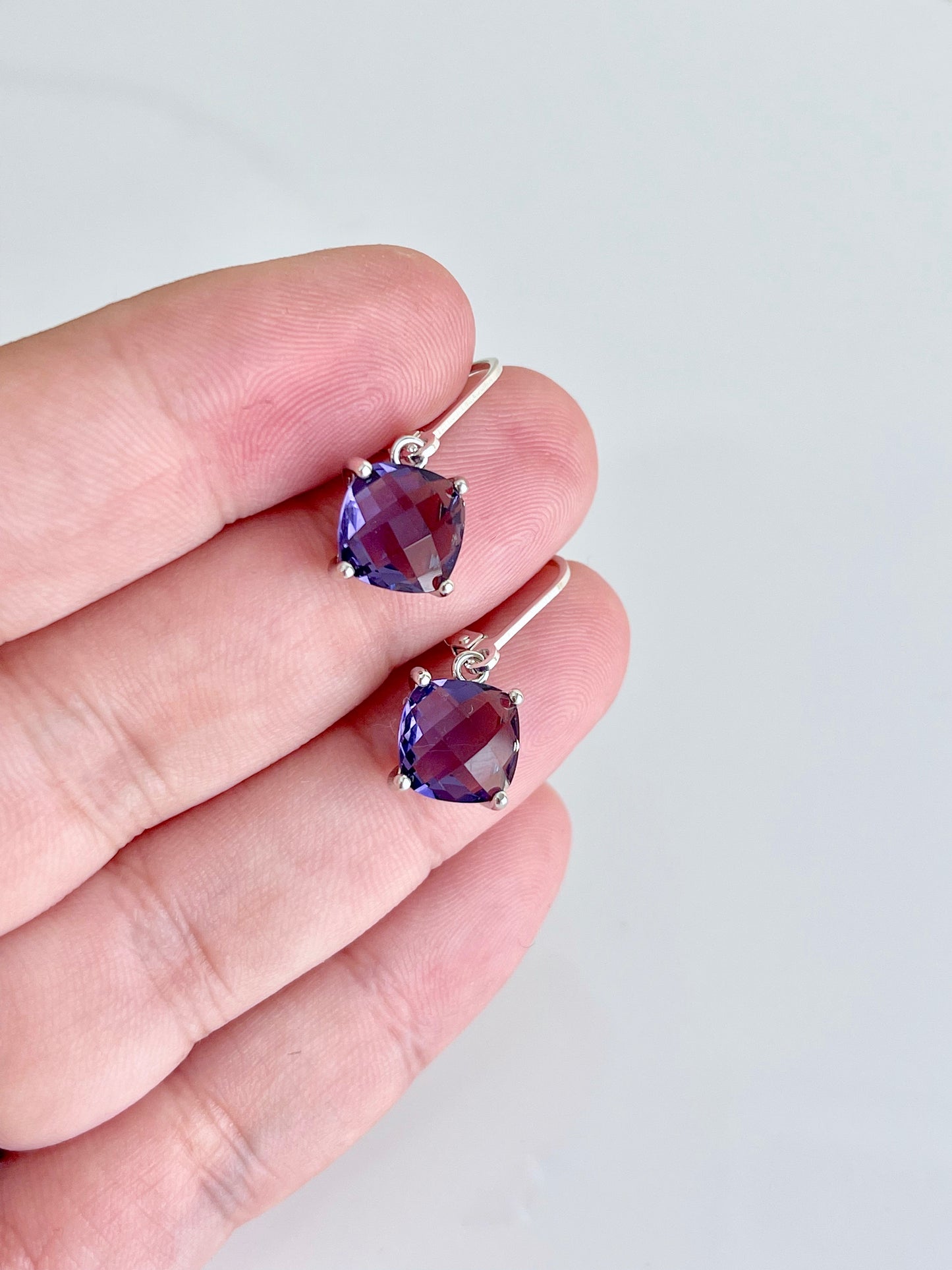 Small Amethyst Earrings