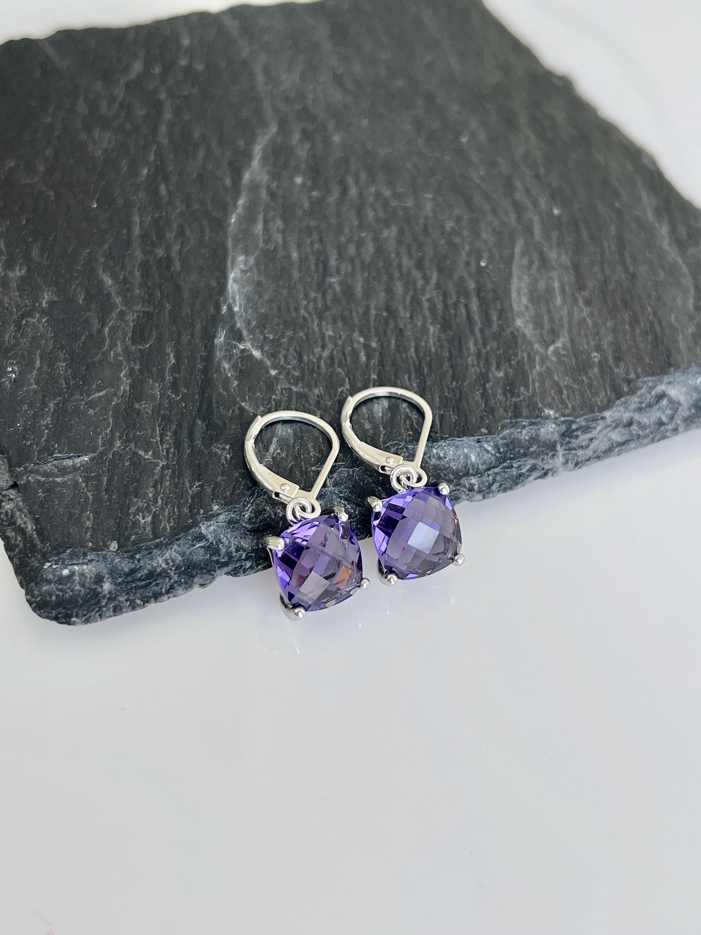 Small Amethyst Earrings