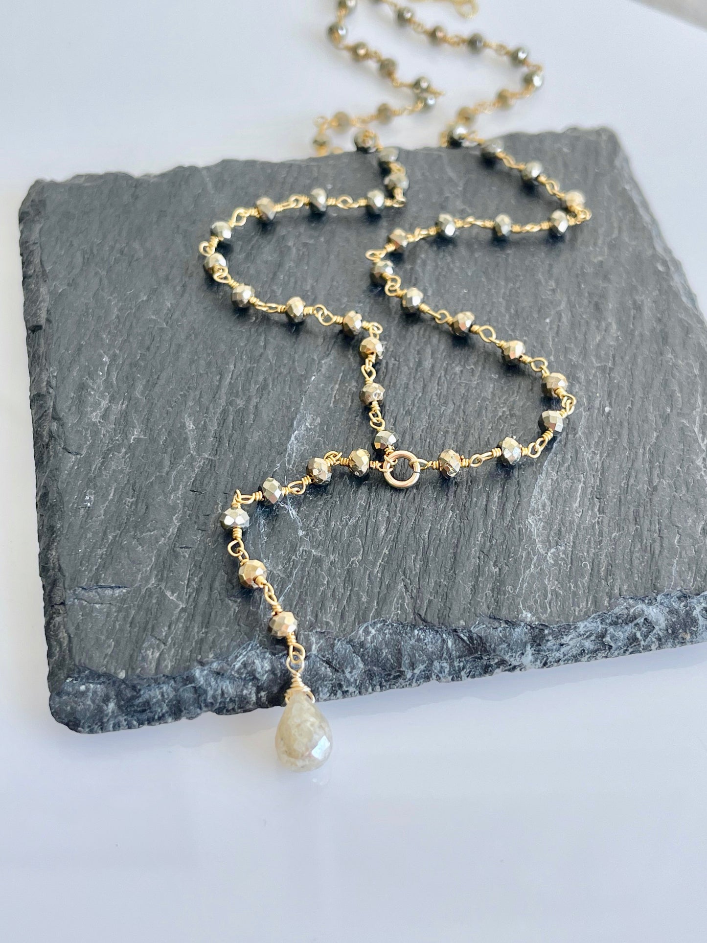 Pyrite and Silverite Necklace