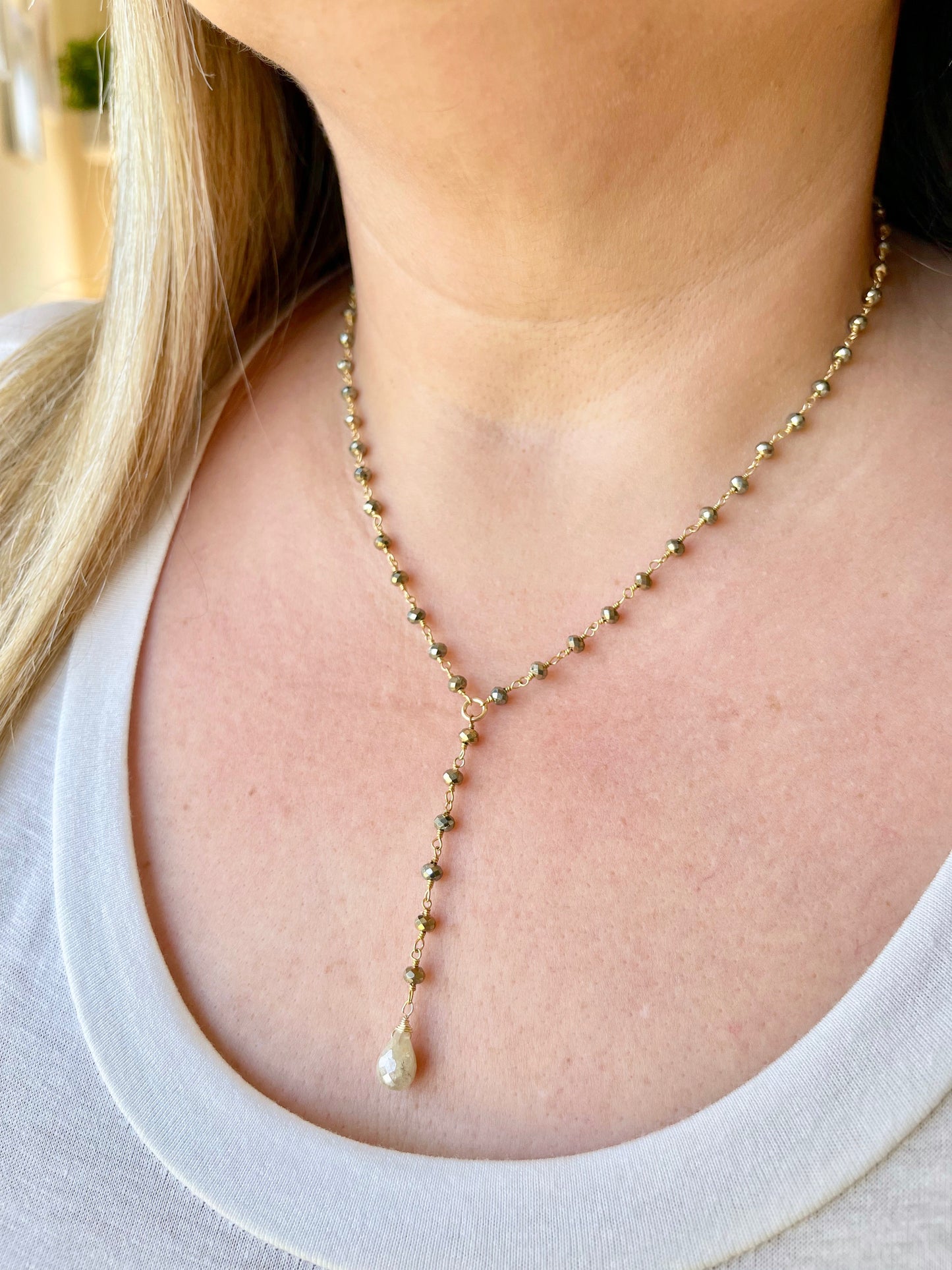 Pyrite and Silverite Necklace