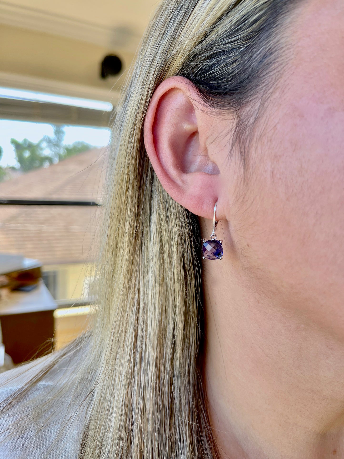 Small Amethyst Earrings