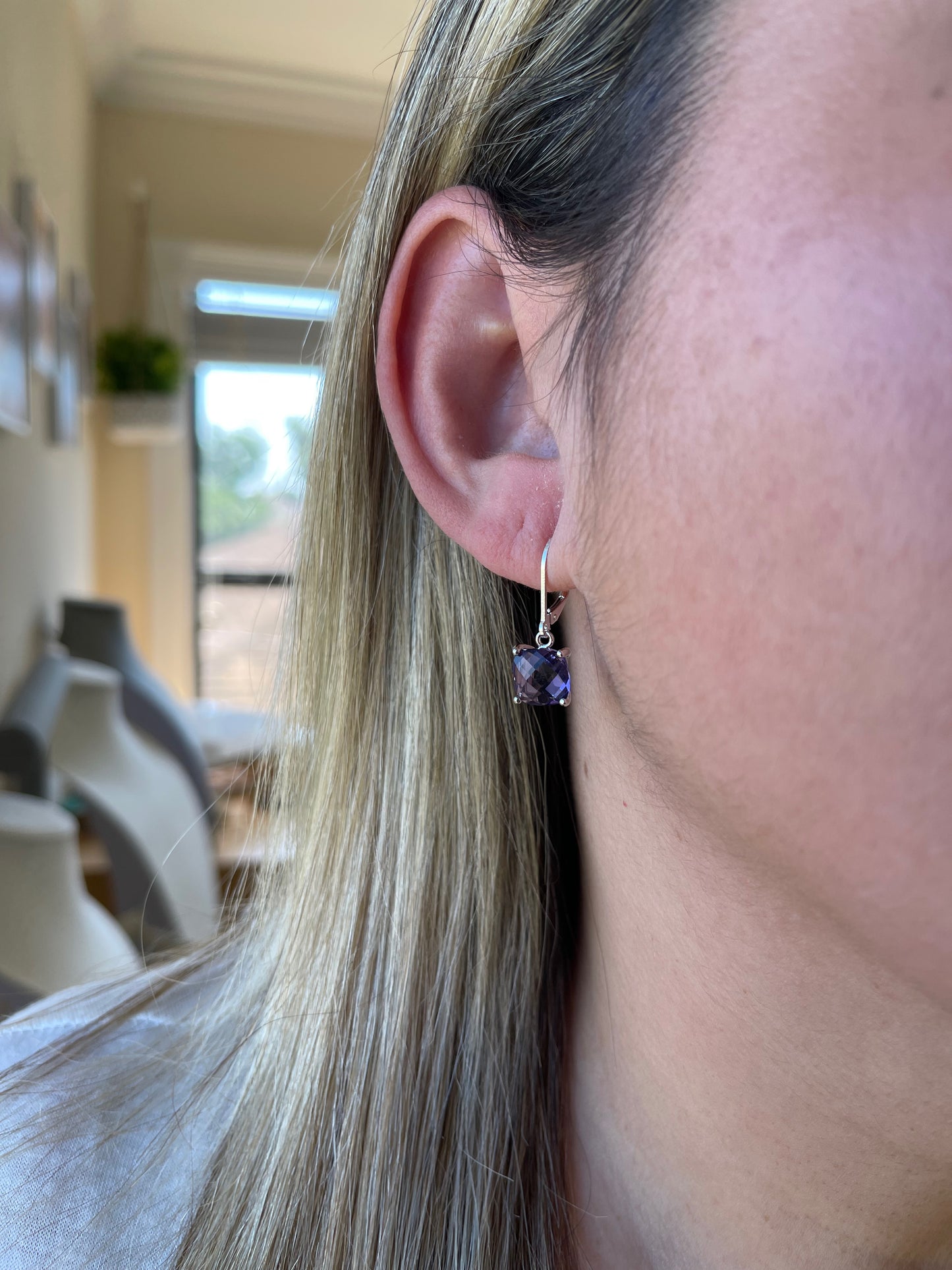 Small Amethyst Earrings