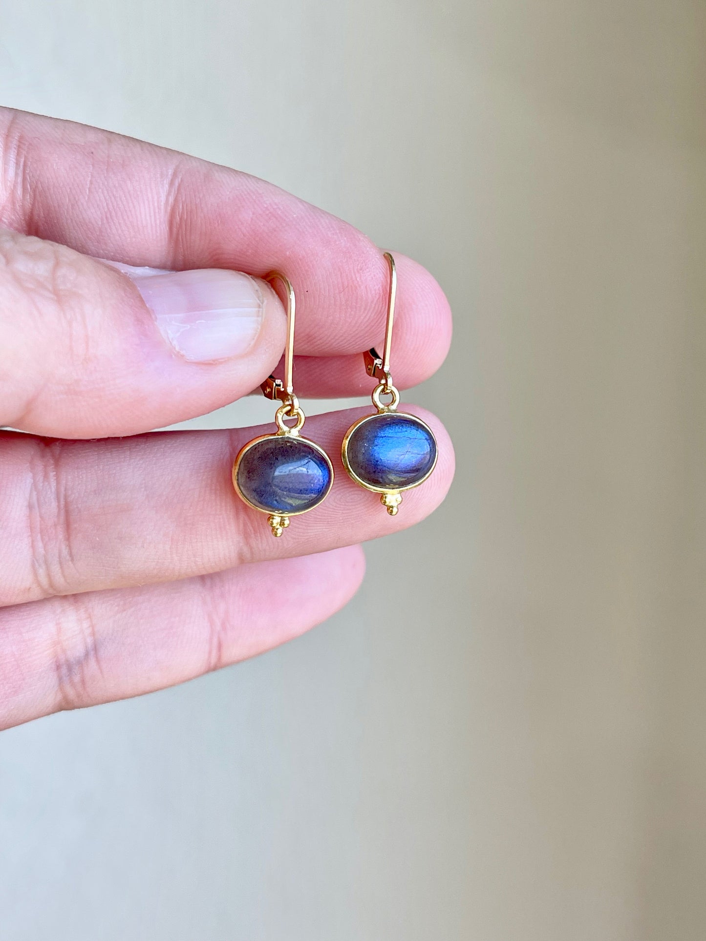 Labradorite Oval Earrings