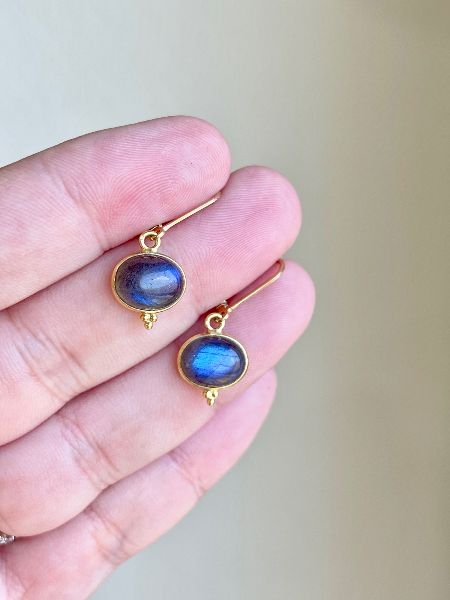 Labradorite Oval Earrings