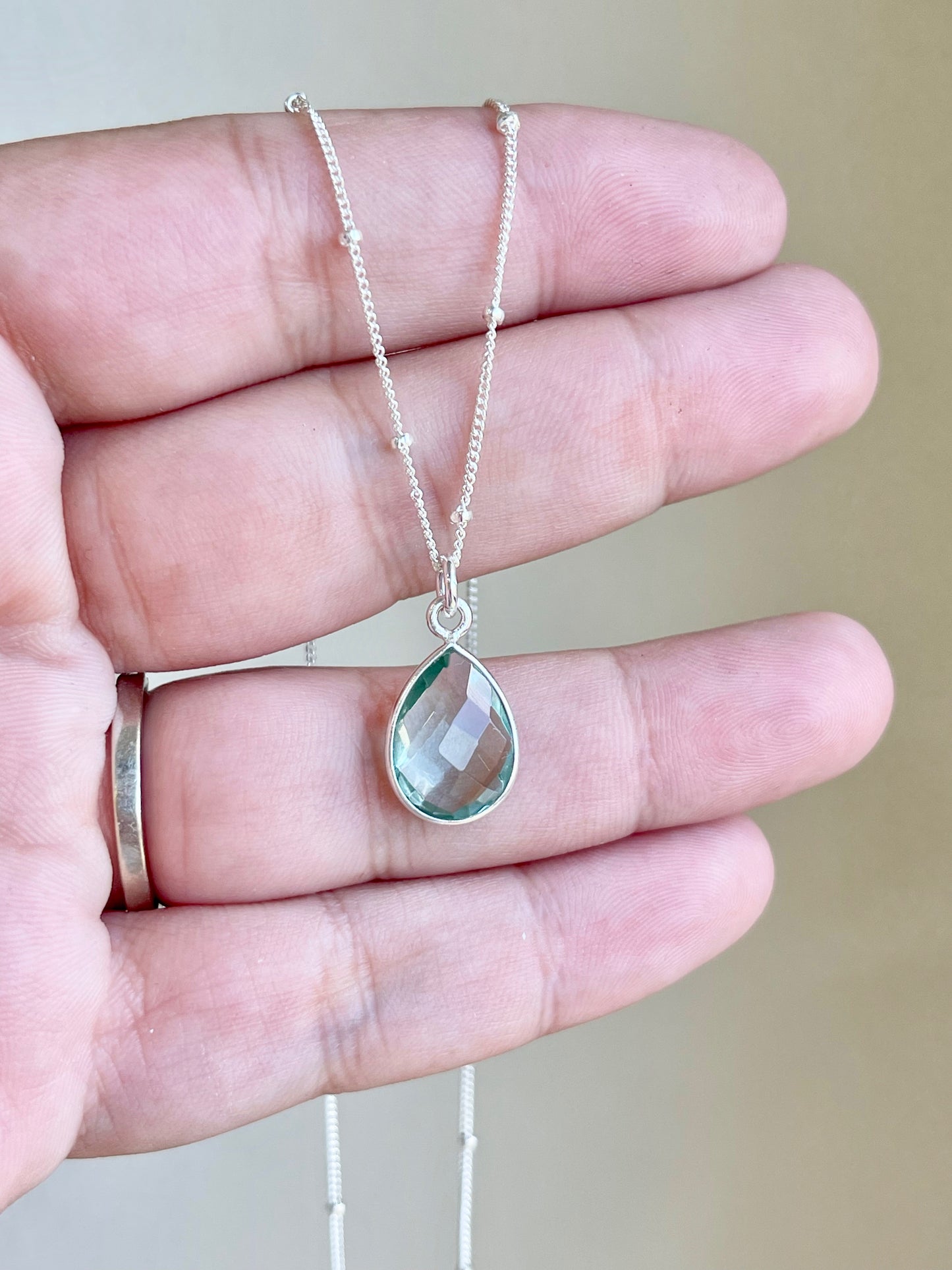 Green Amethyst Necklace