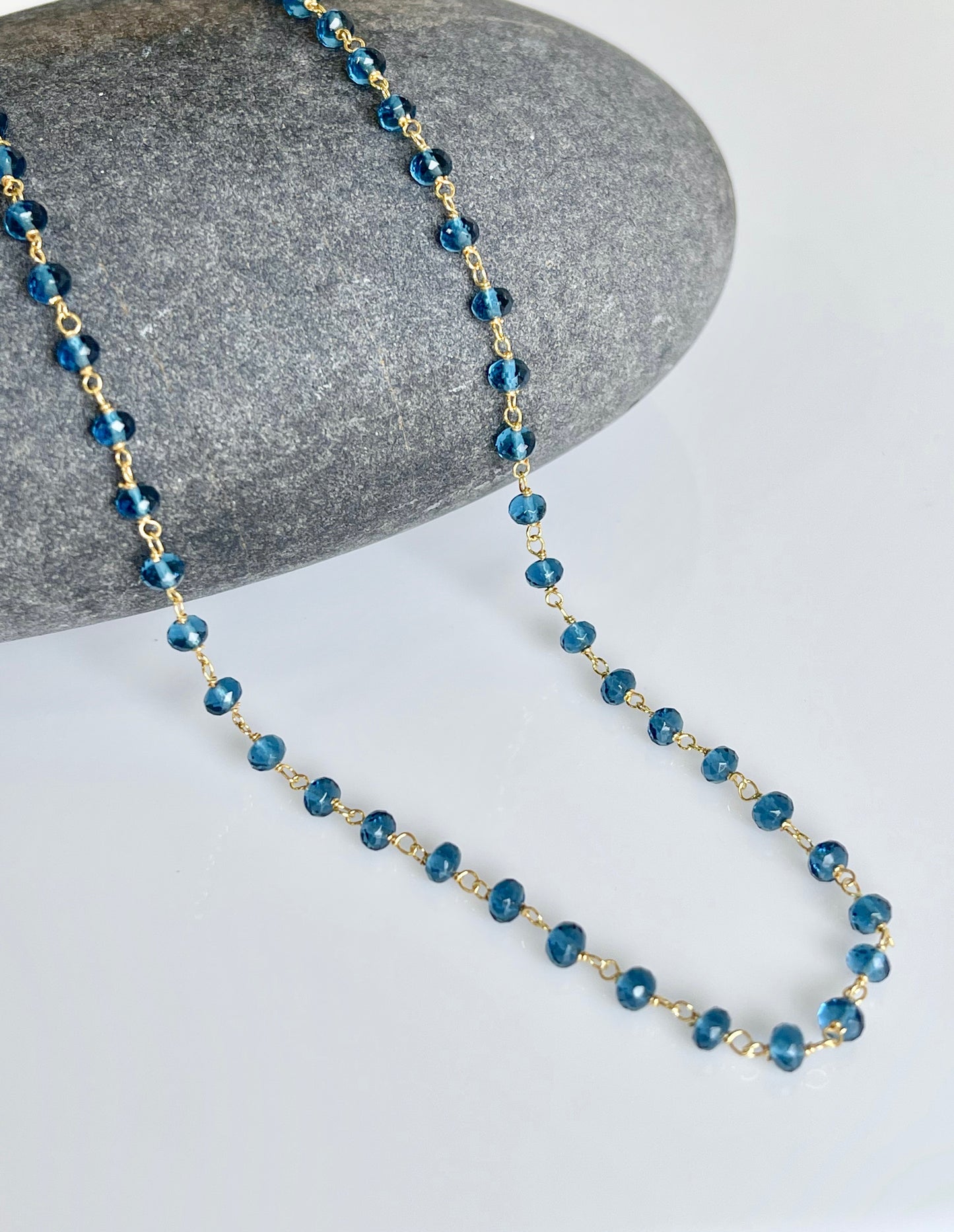 London Blue Topaz Beaded Necklace