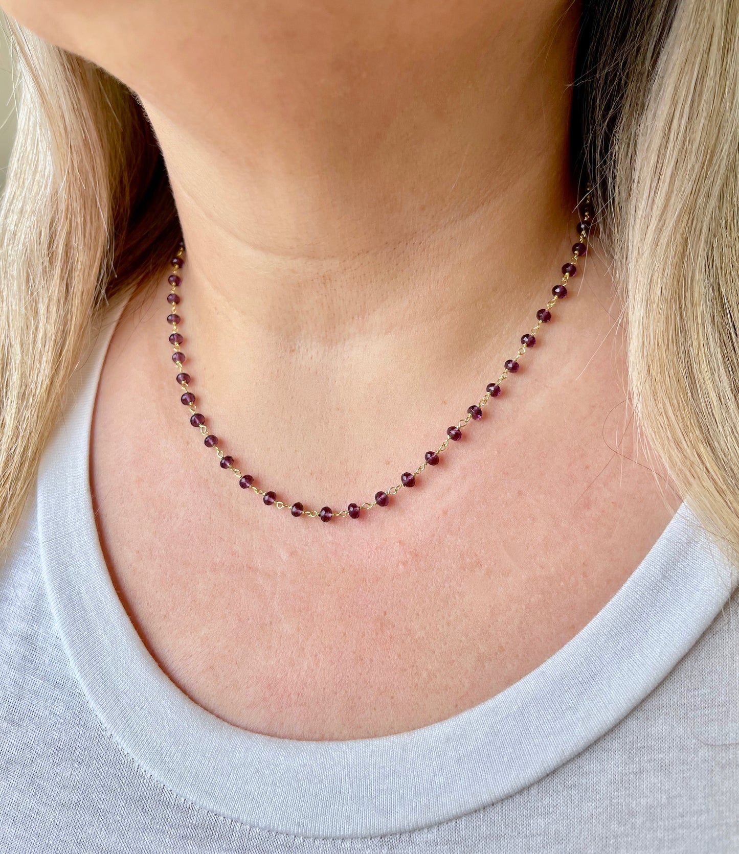 Amethyst Beaded Chocker