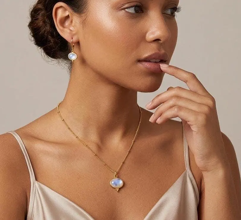 Moonstone Oval Necklace- June Birthstone