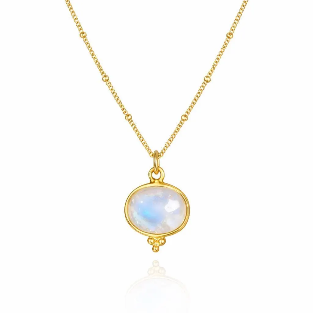Moonstone Oval Necklace- June Birthstone