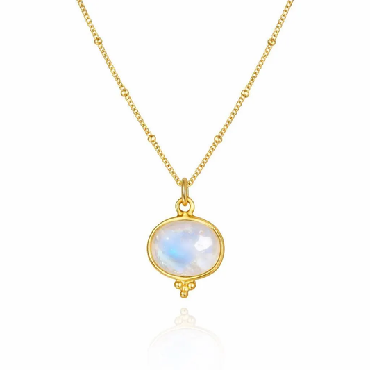 Moonstone Oval Necklace- June Birthstone
