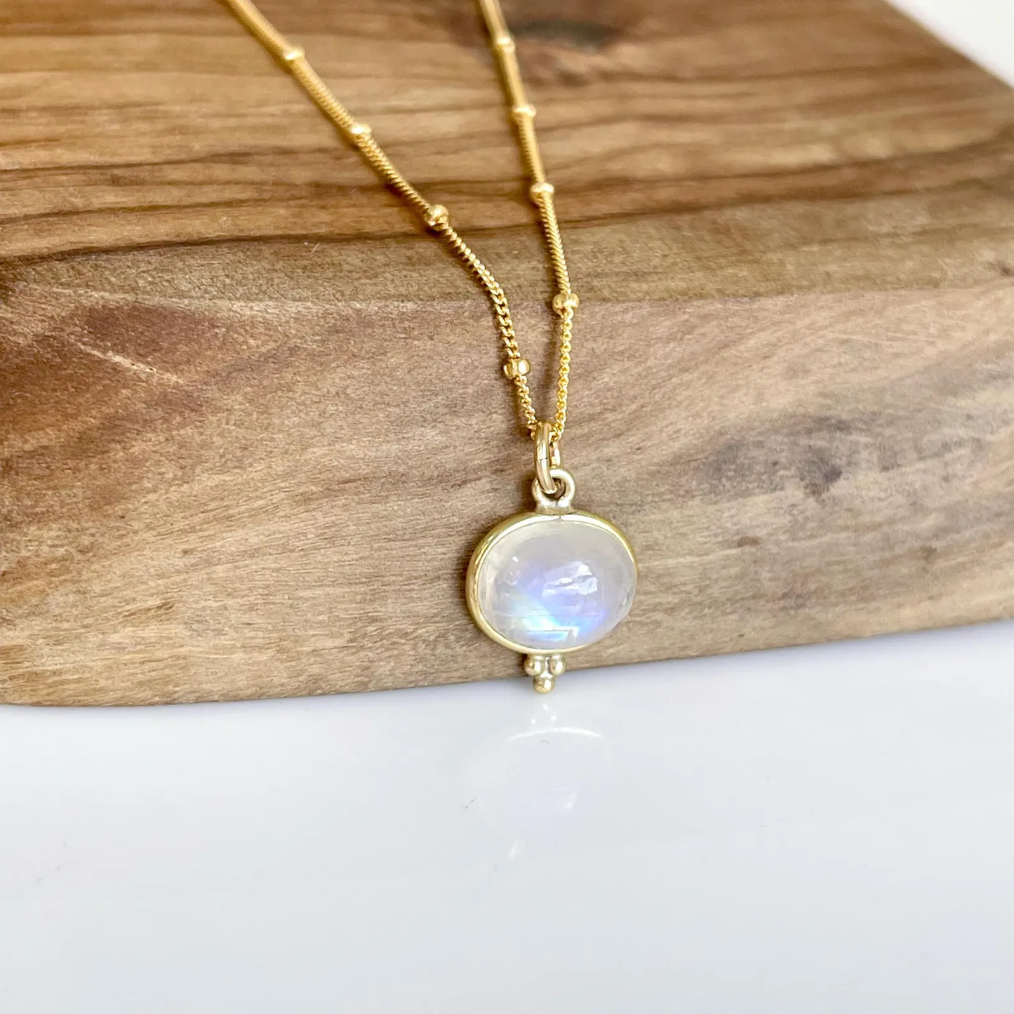 Moonstone Oval Necklace- June Birthstone