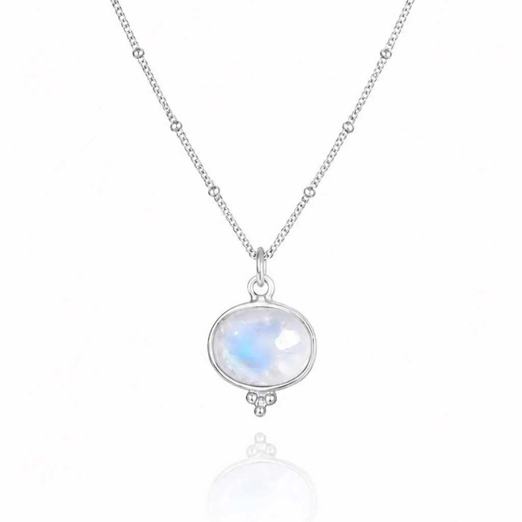 Moonstone Oval Necklace- June Birthstone