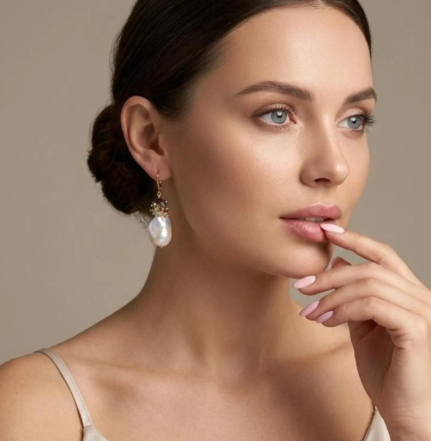 Baroque Pearl and Sapphire Statement Earrings- June Birthstone