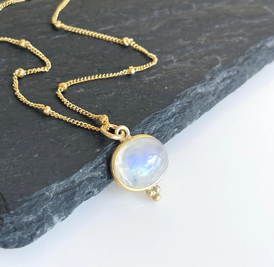 Moonstone Oval Necklace- June Birthstone