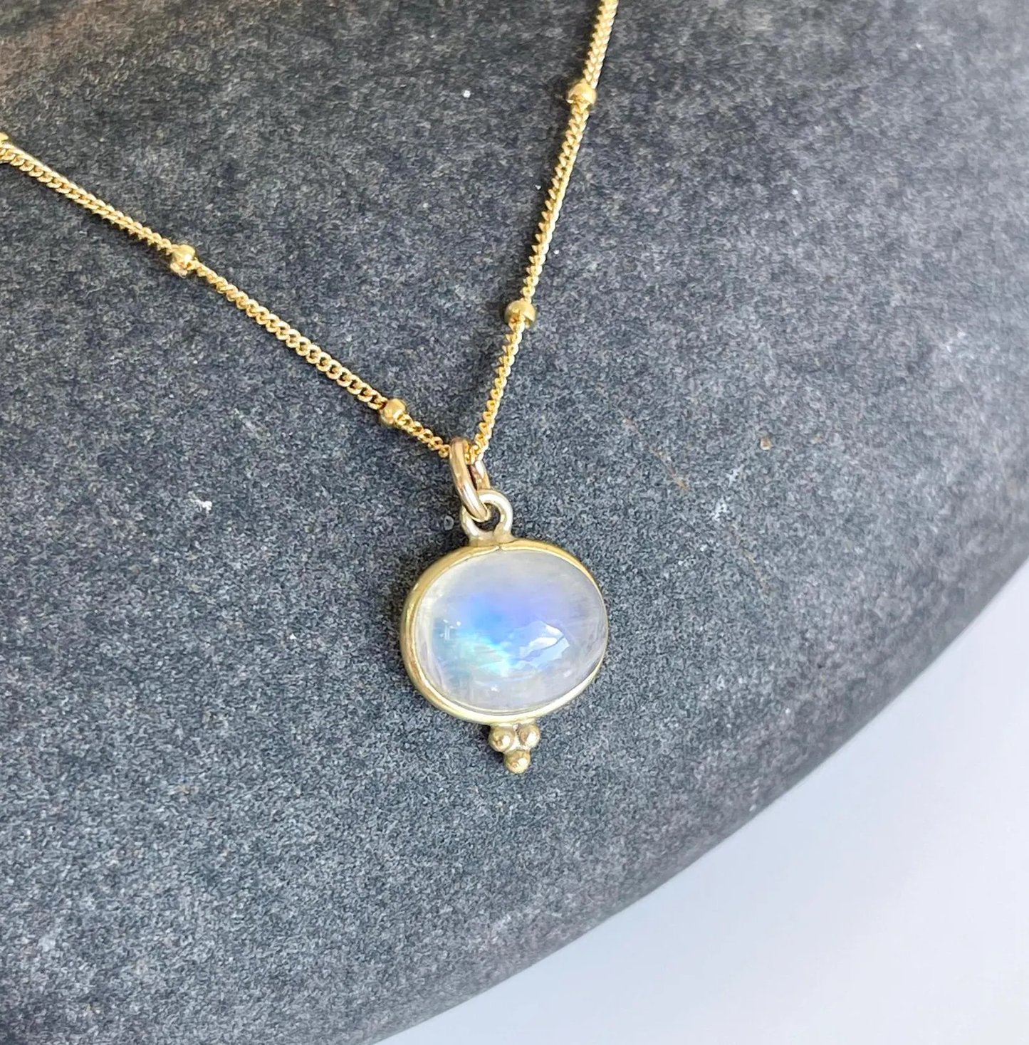 Moonstone Oval Necklace- June Birthstone