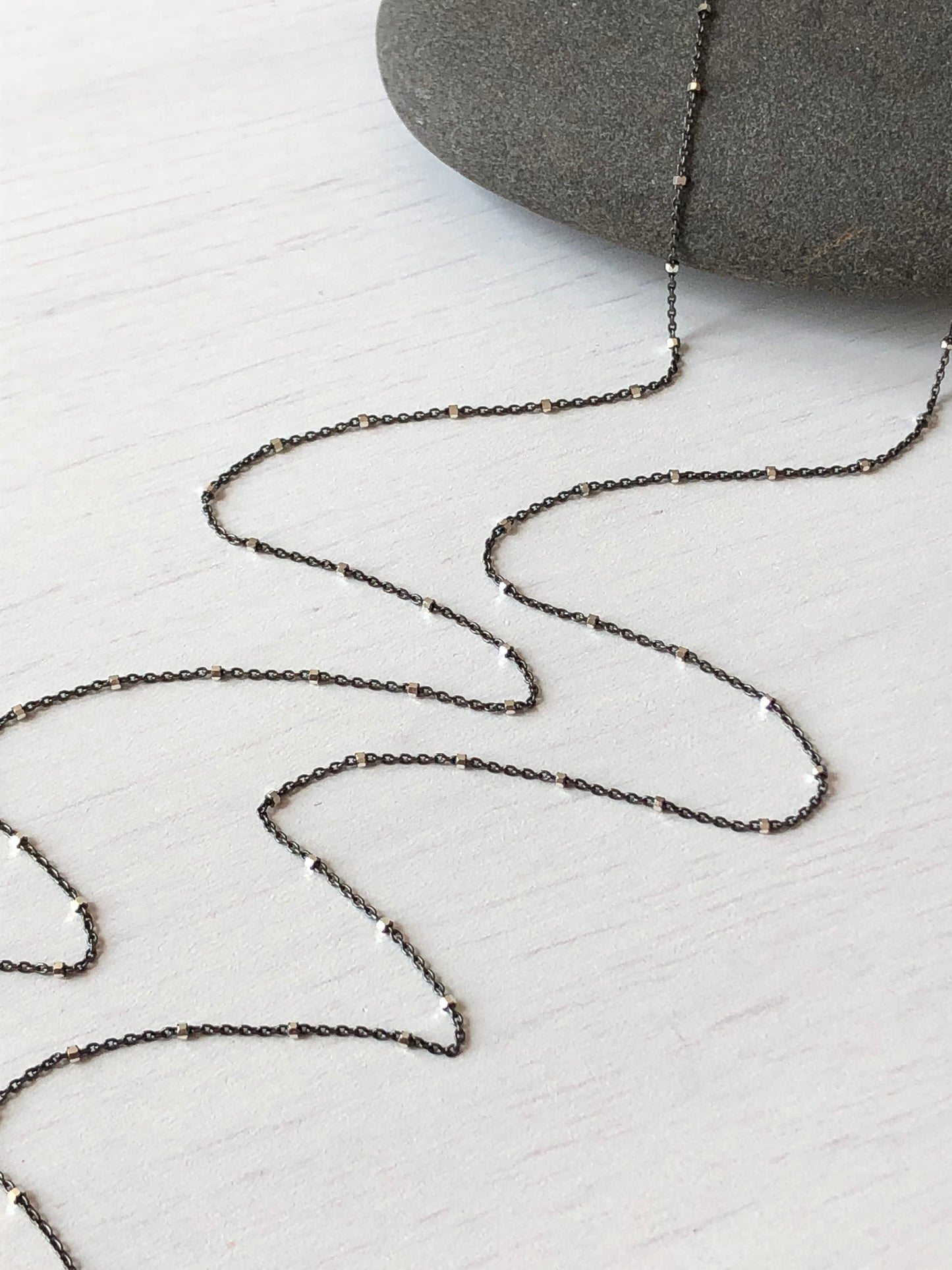 Dainty Oxidized Silver Chain