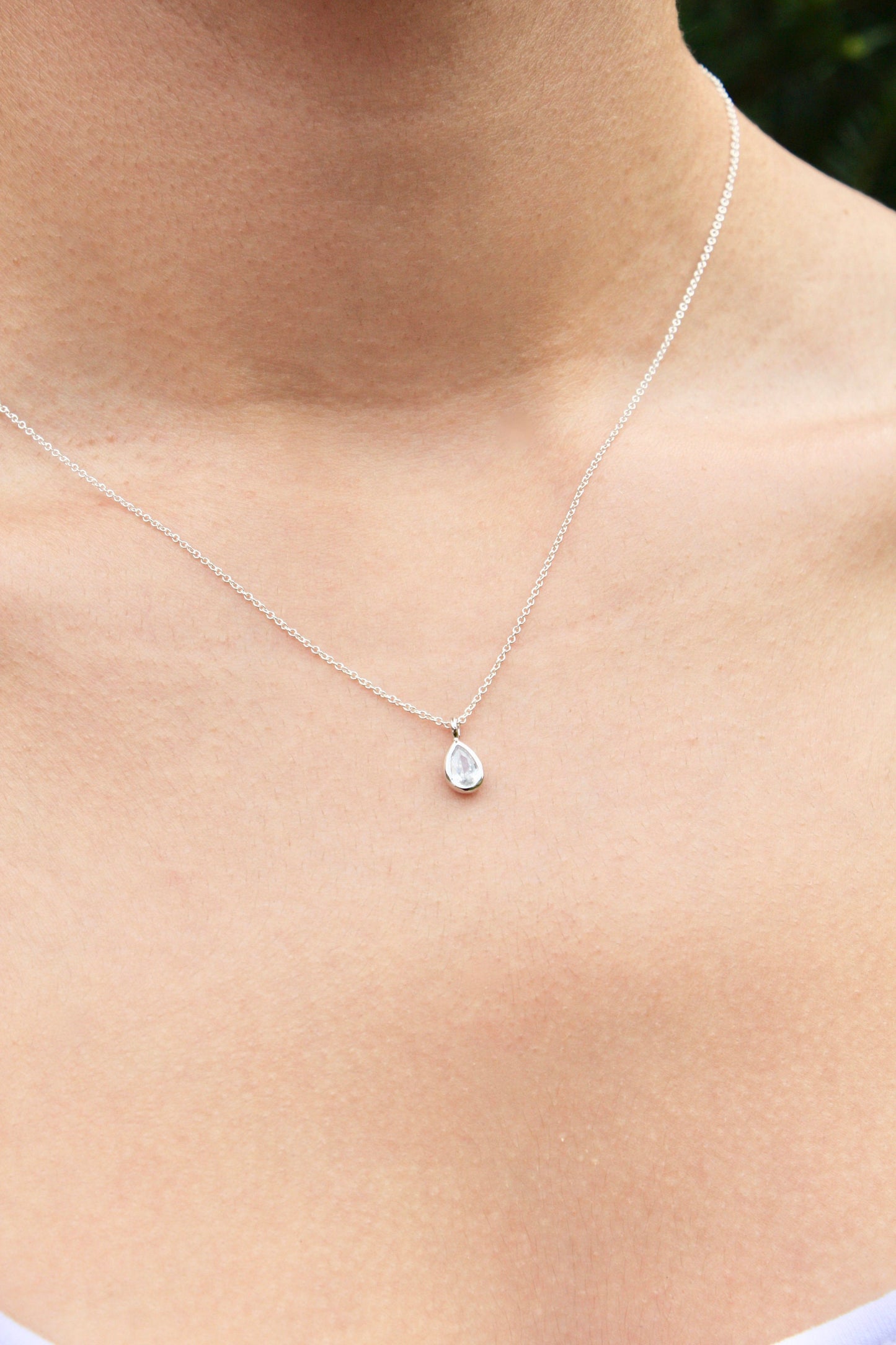 Tiny Drop Minimalist Necklace