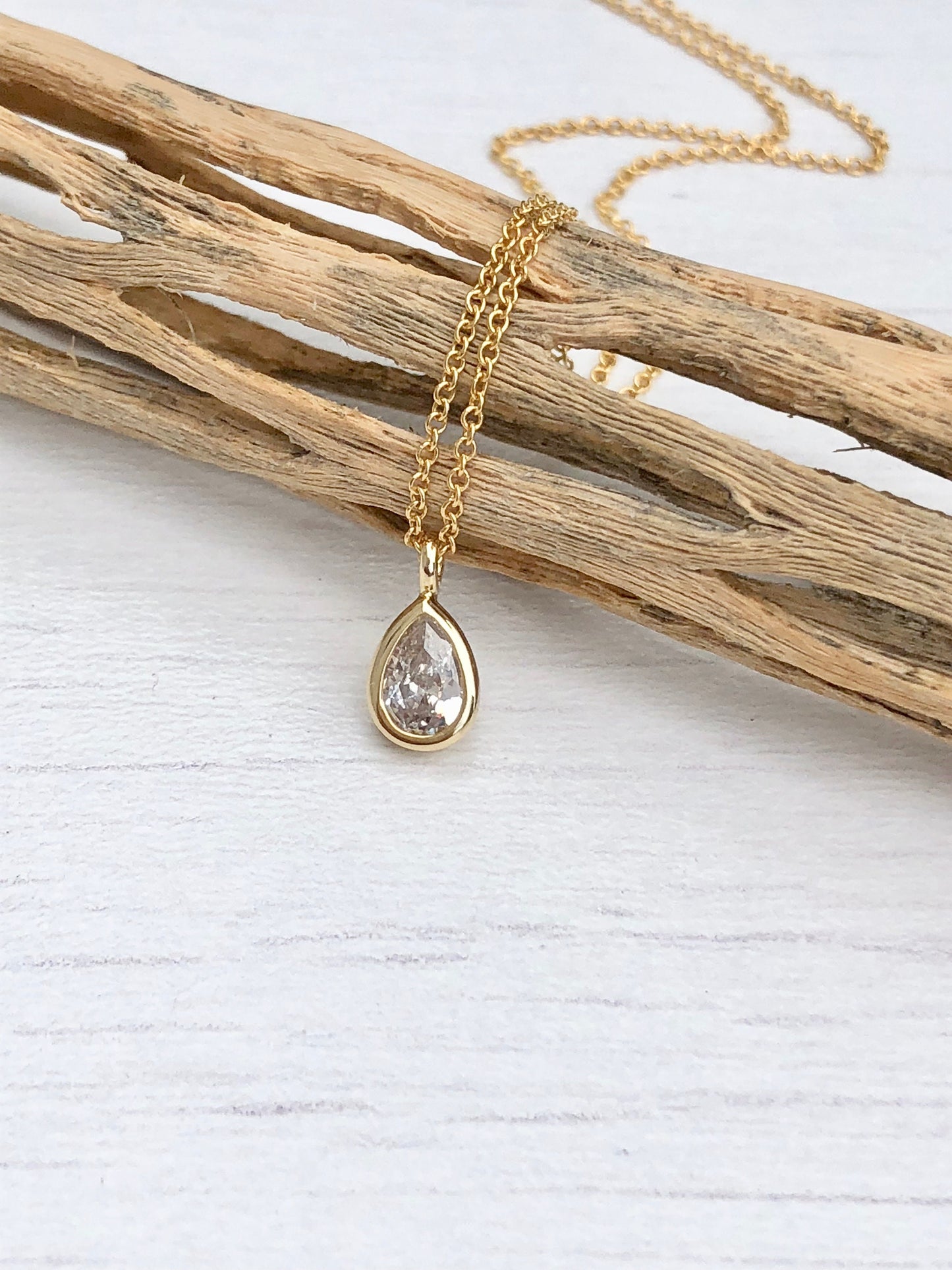 Tiny Drop Minimalist Necklace