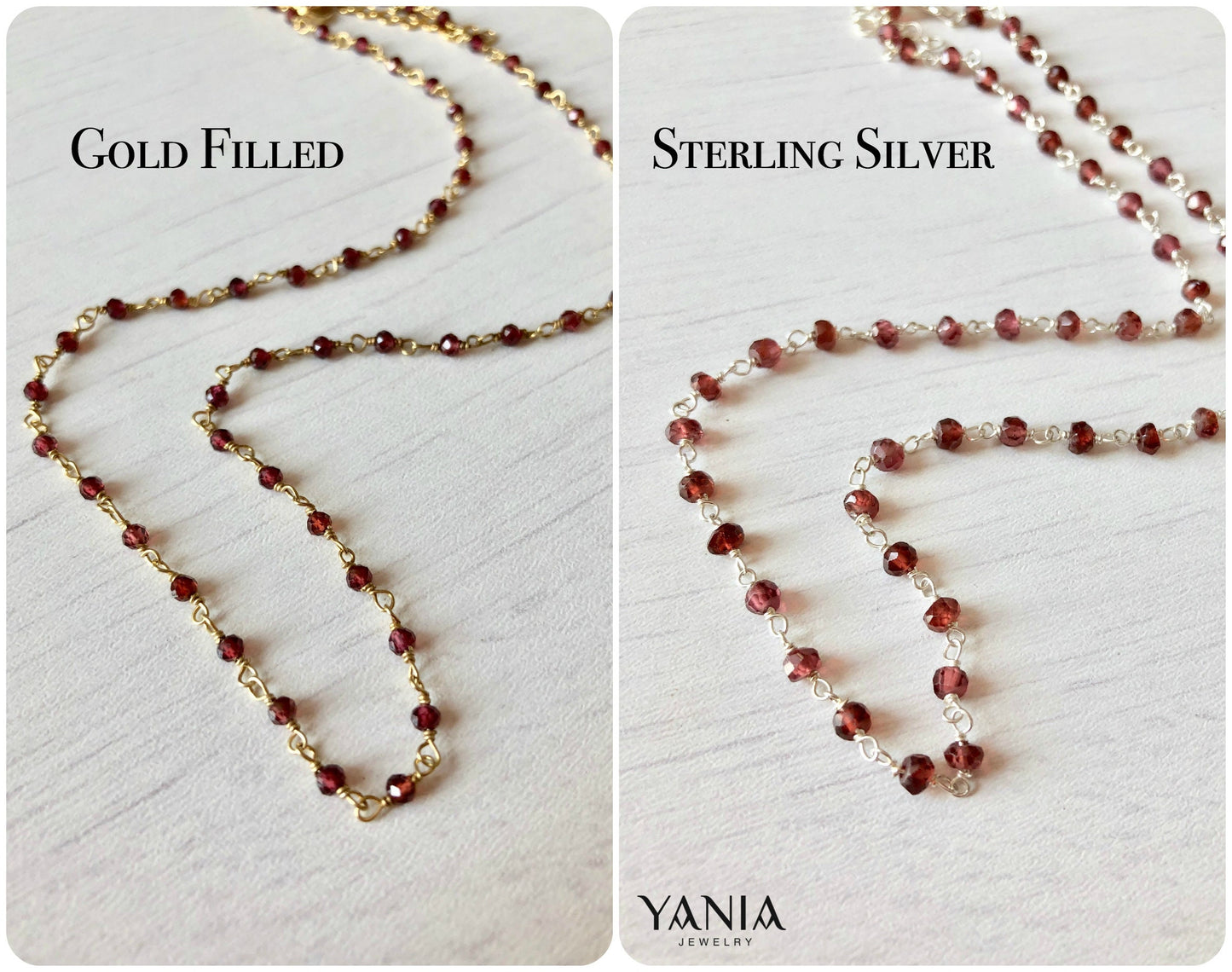 Garnet Beaded Necklace