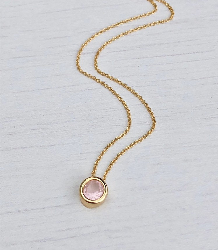 Rose Quartz Minimalist Necklace