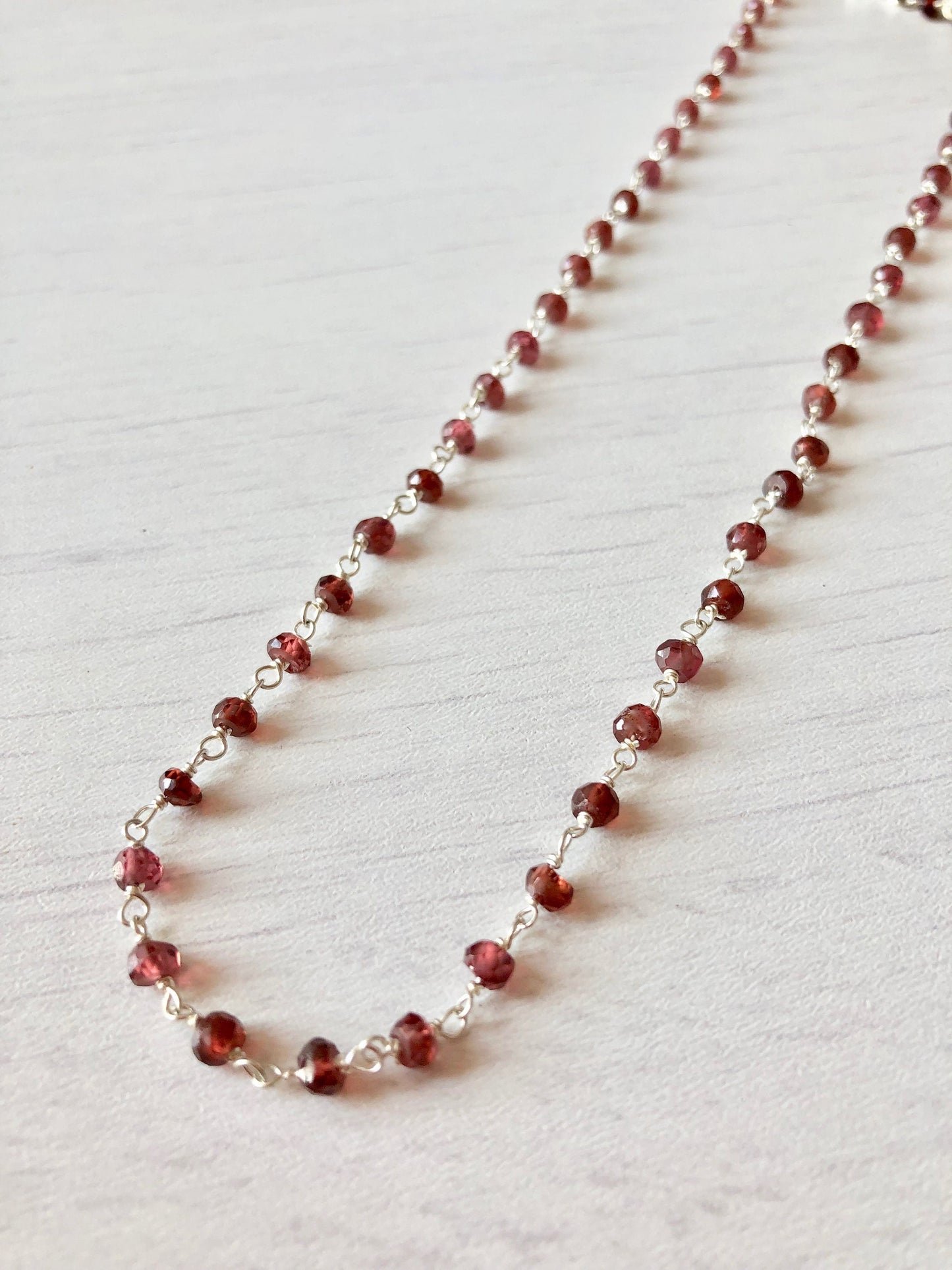 Garnet Beaded Necklace