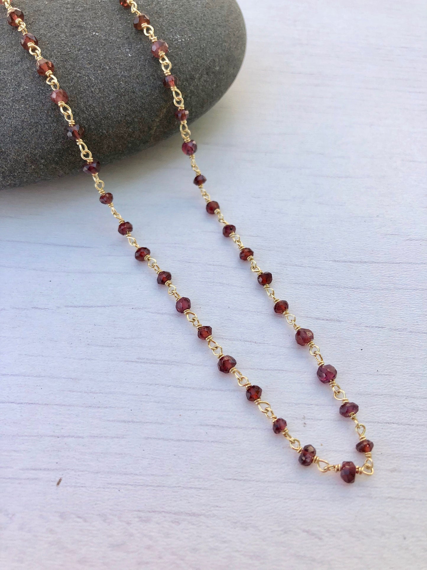 Garnet Beaded Necklace