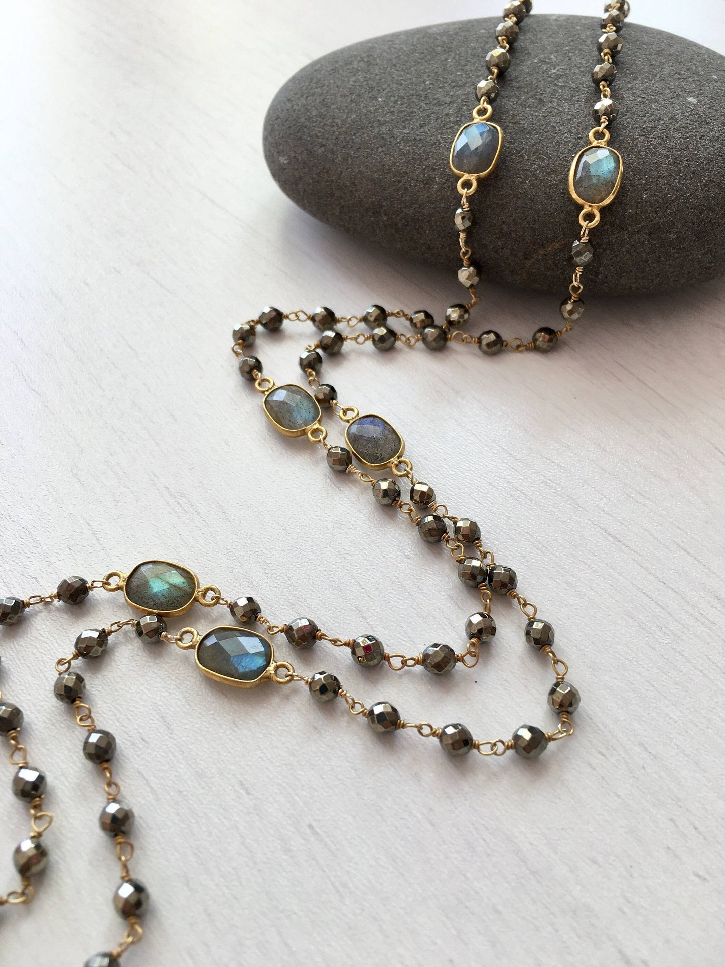 Pyrite and Labradorite Necklace