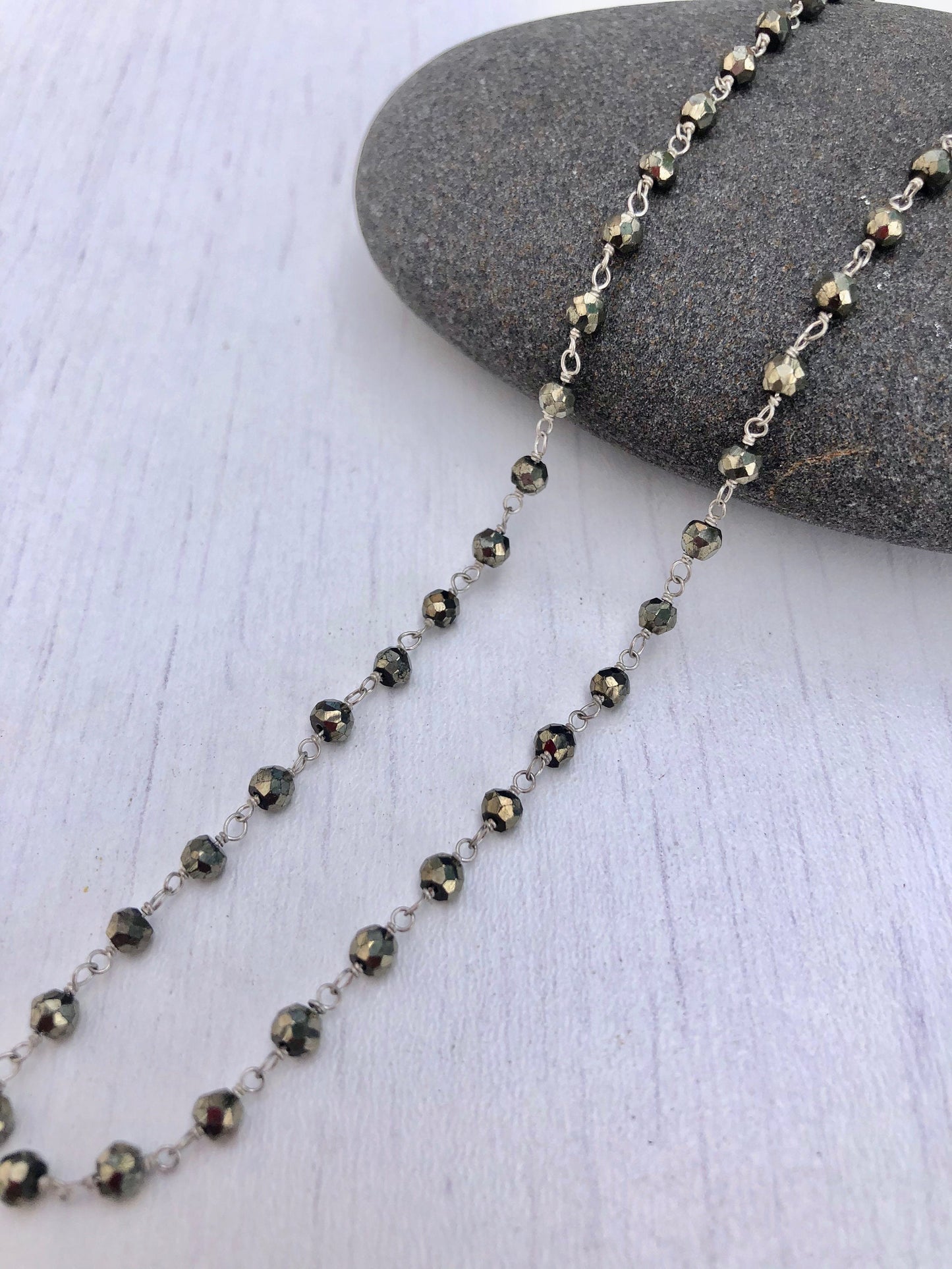 Pyrite Beaded Necklace