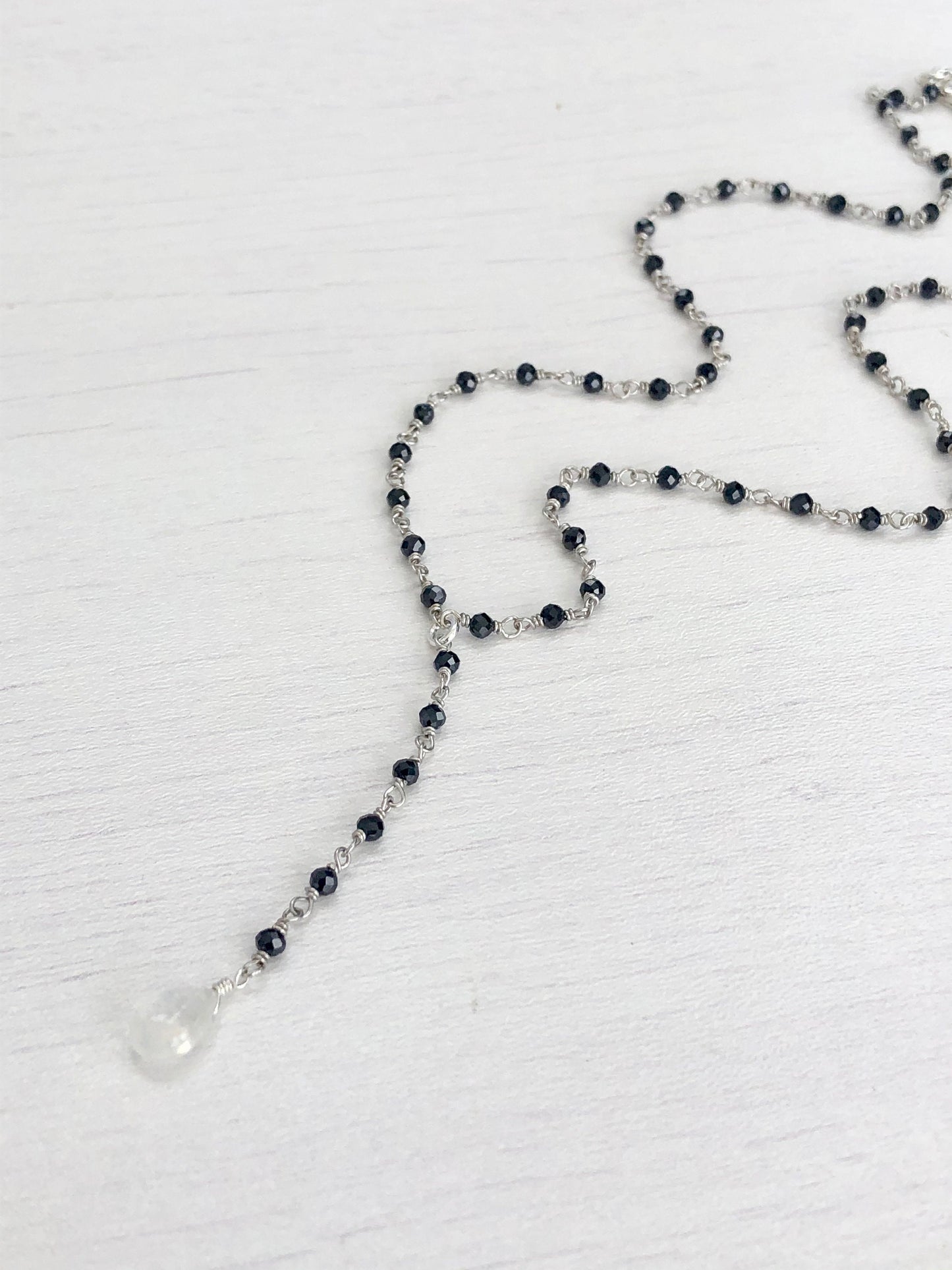 Onyx and Moonstone Necklace