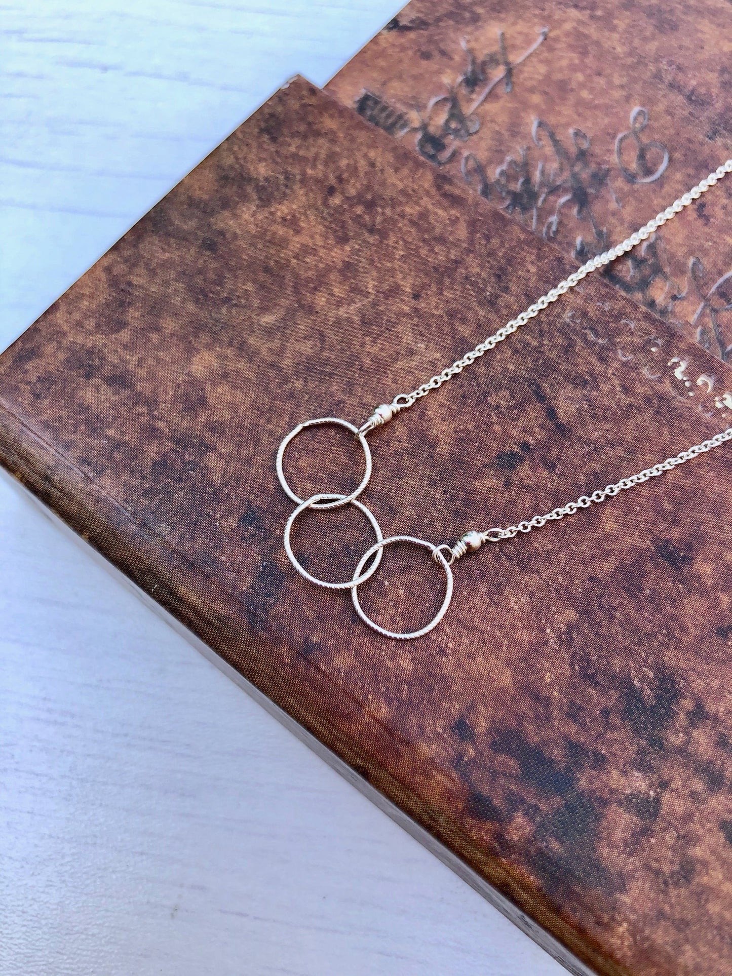 Three Circle Silver Necklace